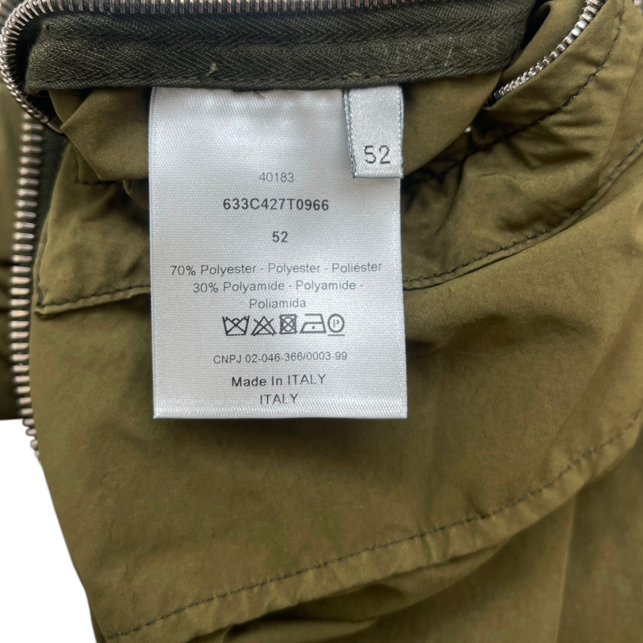 Men's Cd Jacket Khaki Size IT 52 / XL