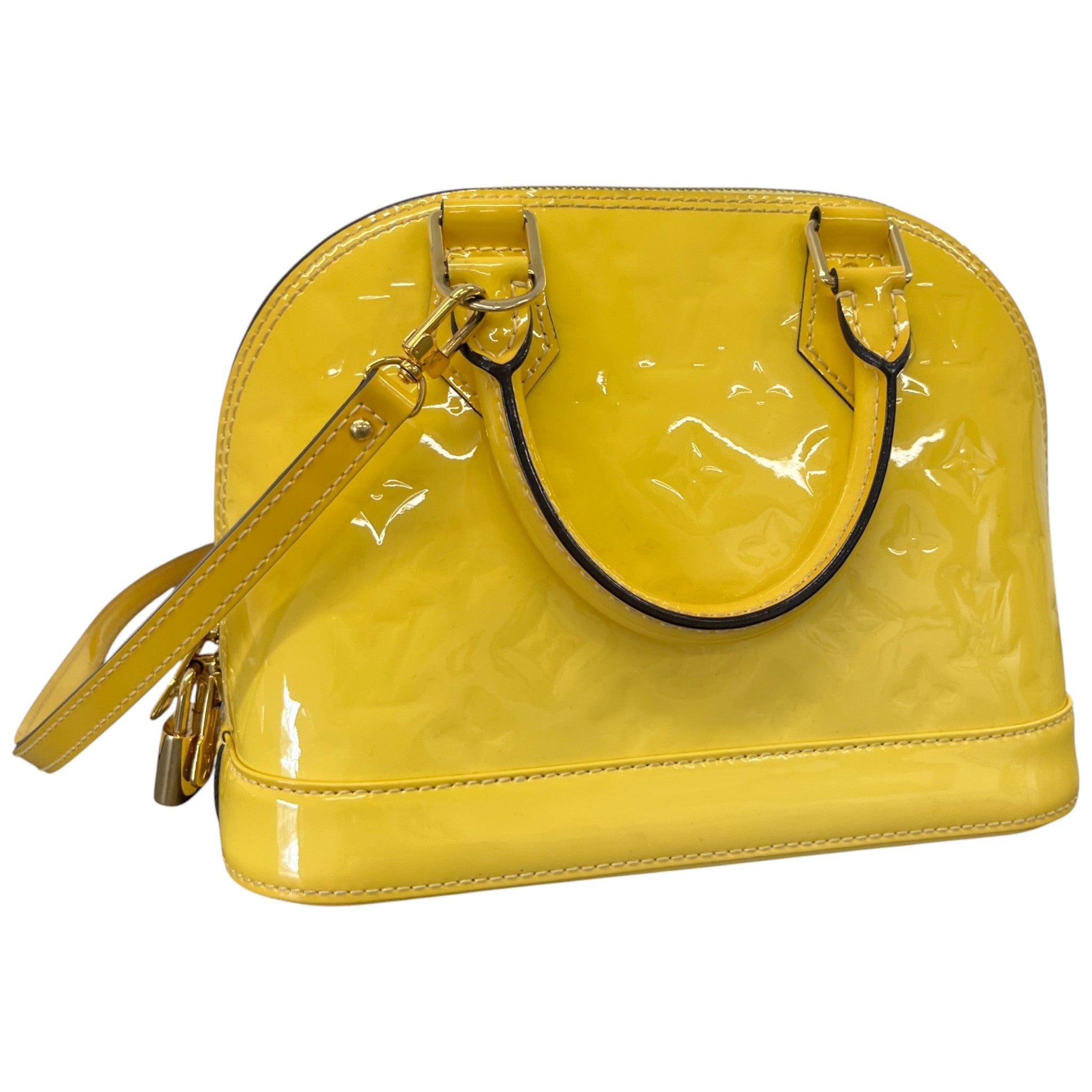 Women's Vernis Leather Alma Bb Bag Yellow