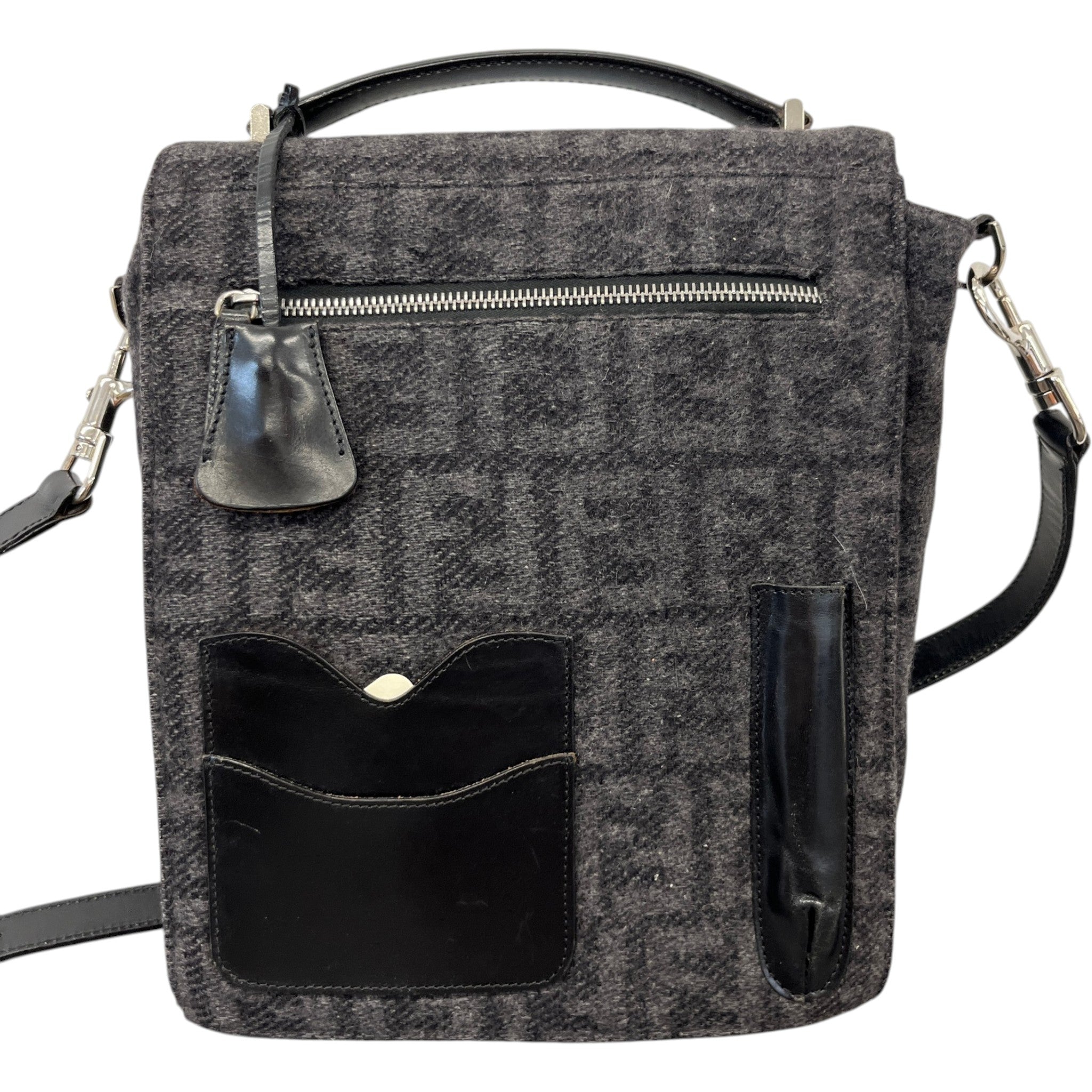 Women's Ff Monogram Messenger Bag Grey