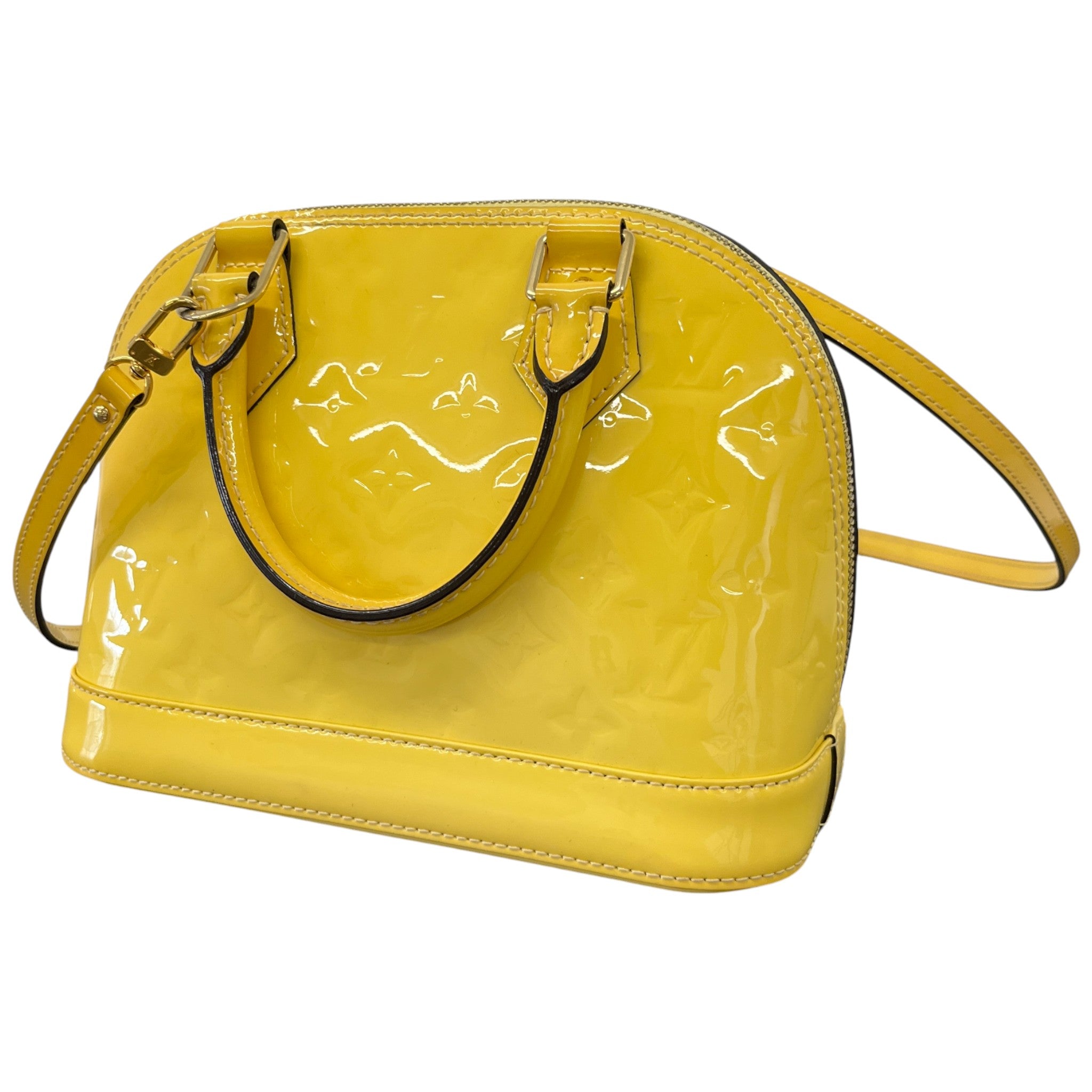 Women's Vernis Leather Alma Bb Bag Yellow