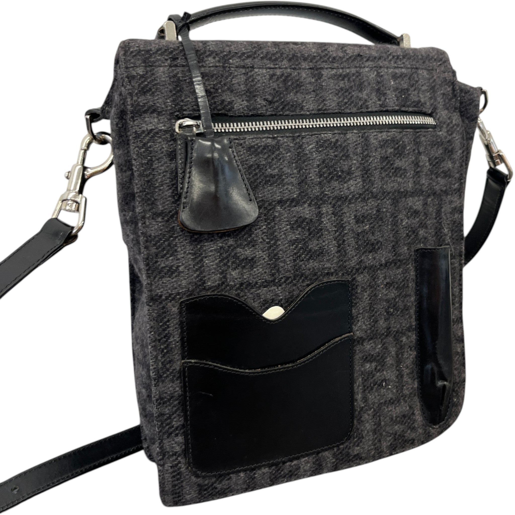 Women's Ff Monogram Messenger Bag Grey