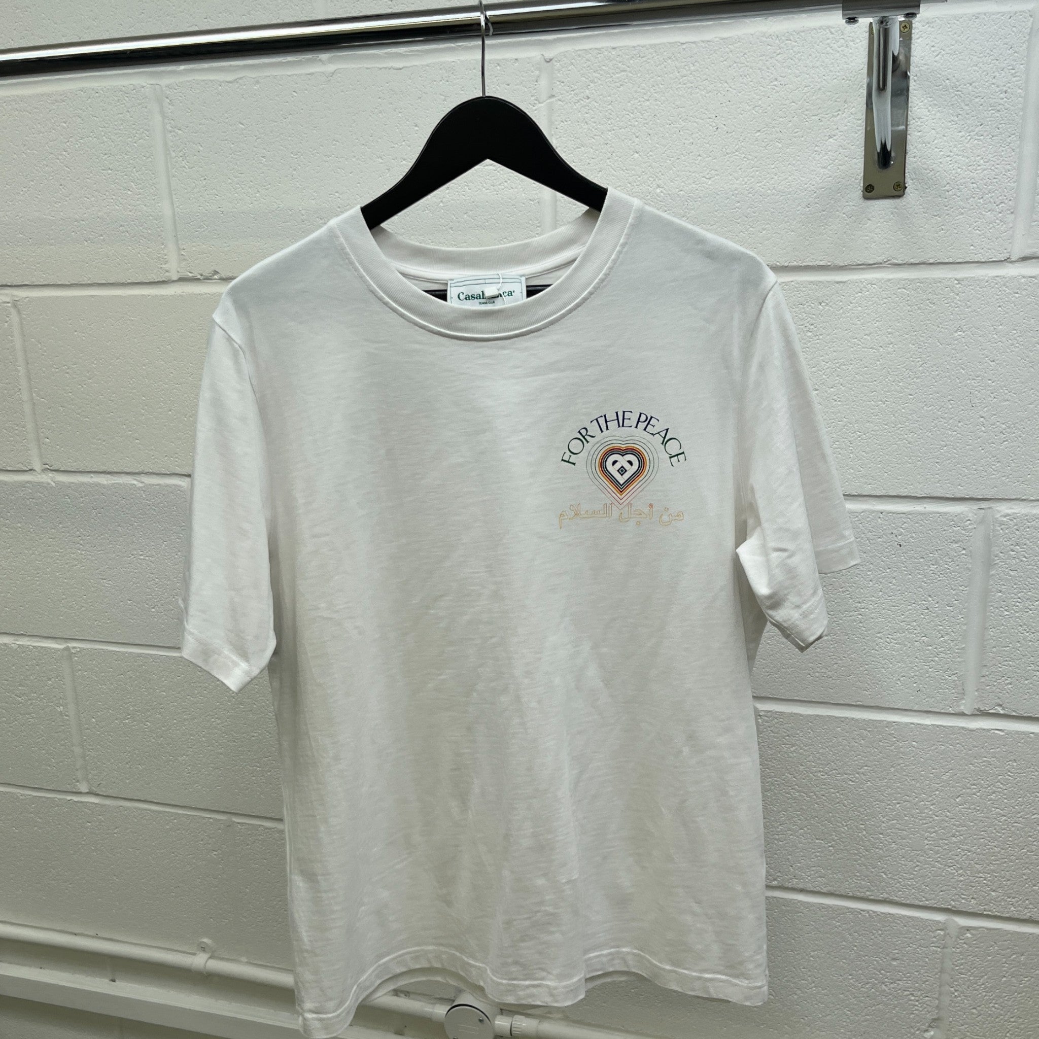 Men's For The Peace T-Shirt White Size L