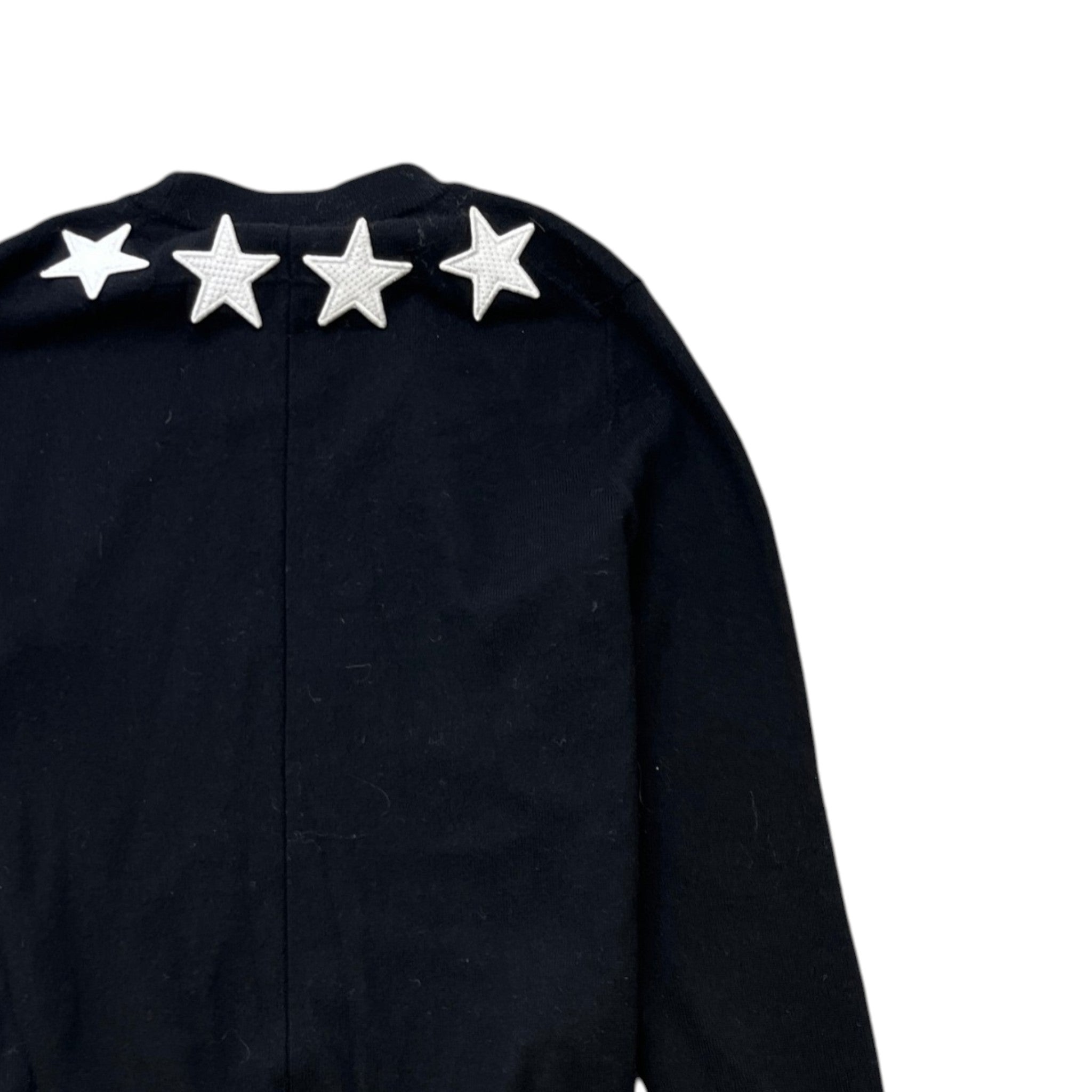 Men's Star Embroidered Jumper Black Size XS