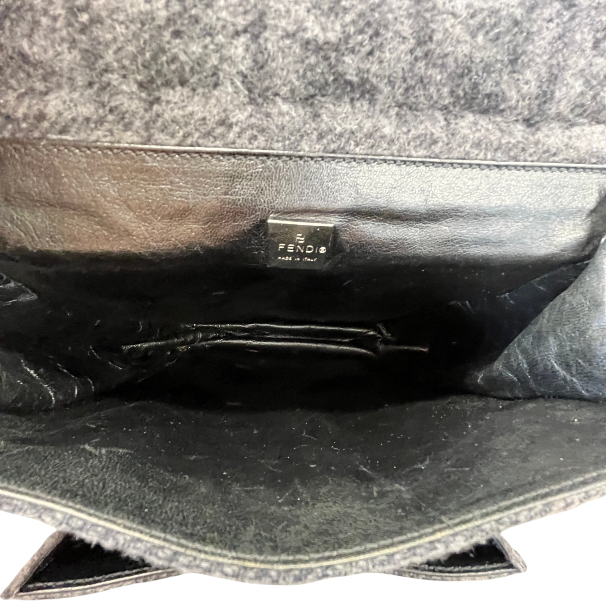 Women's Ff Monogram Messenger Bag Grey