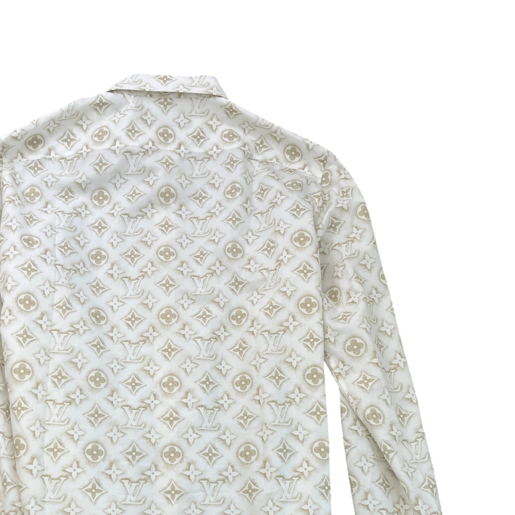 Men's Mahina Monogram Long Sleeve Shirt White Size XL