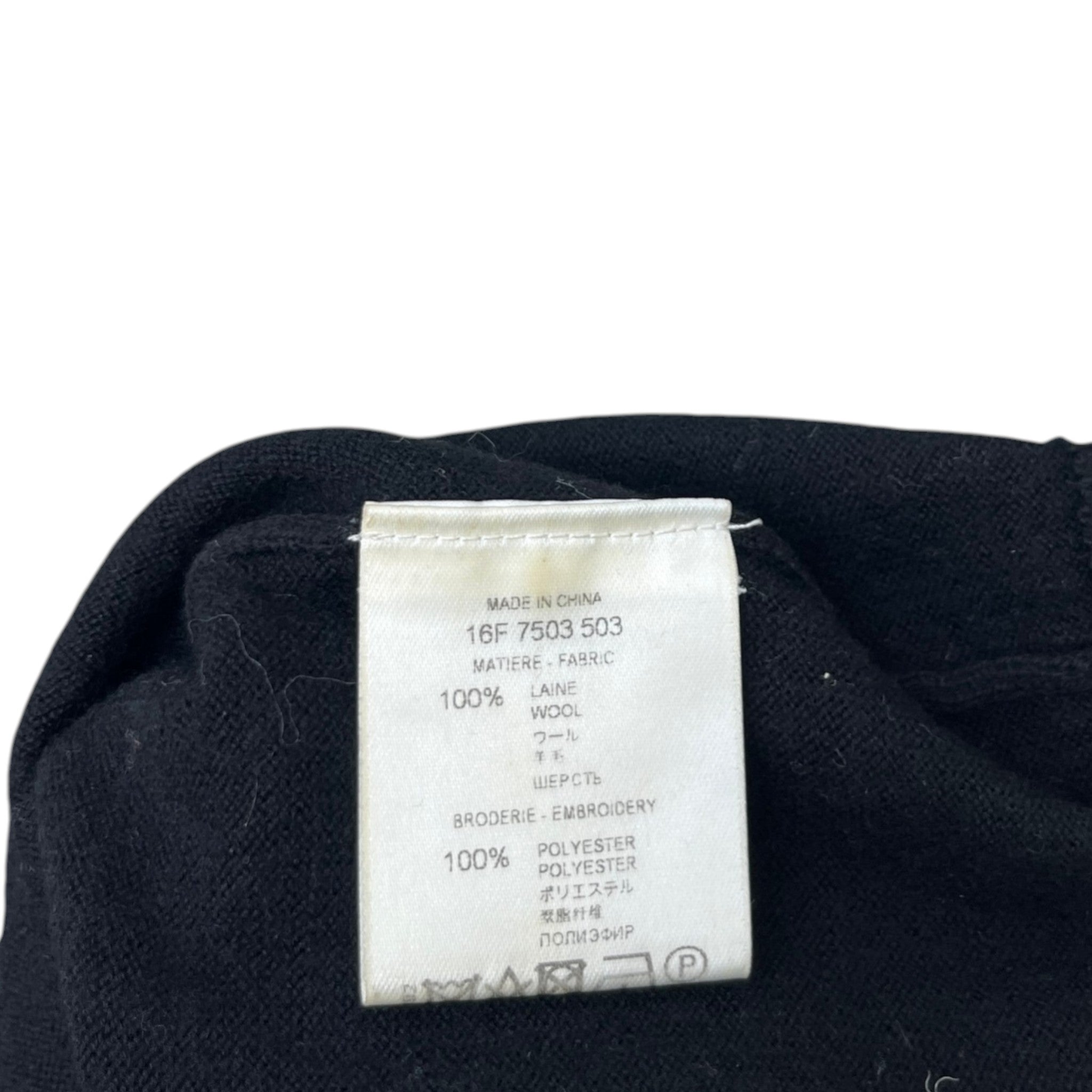 Men's Star Embroidered Jumper Black Size XS