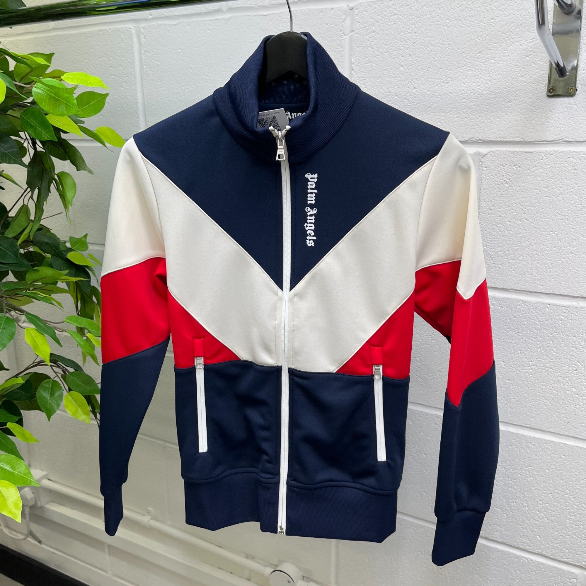Men's Colourblock Logo Track Jacket Navy Size XXS