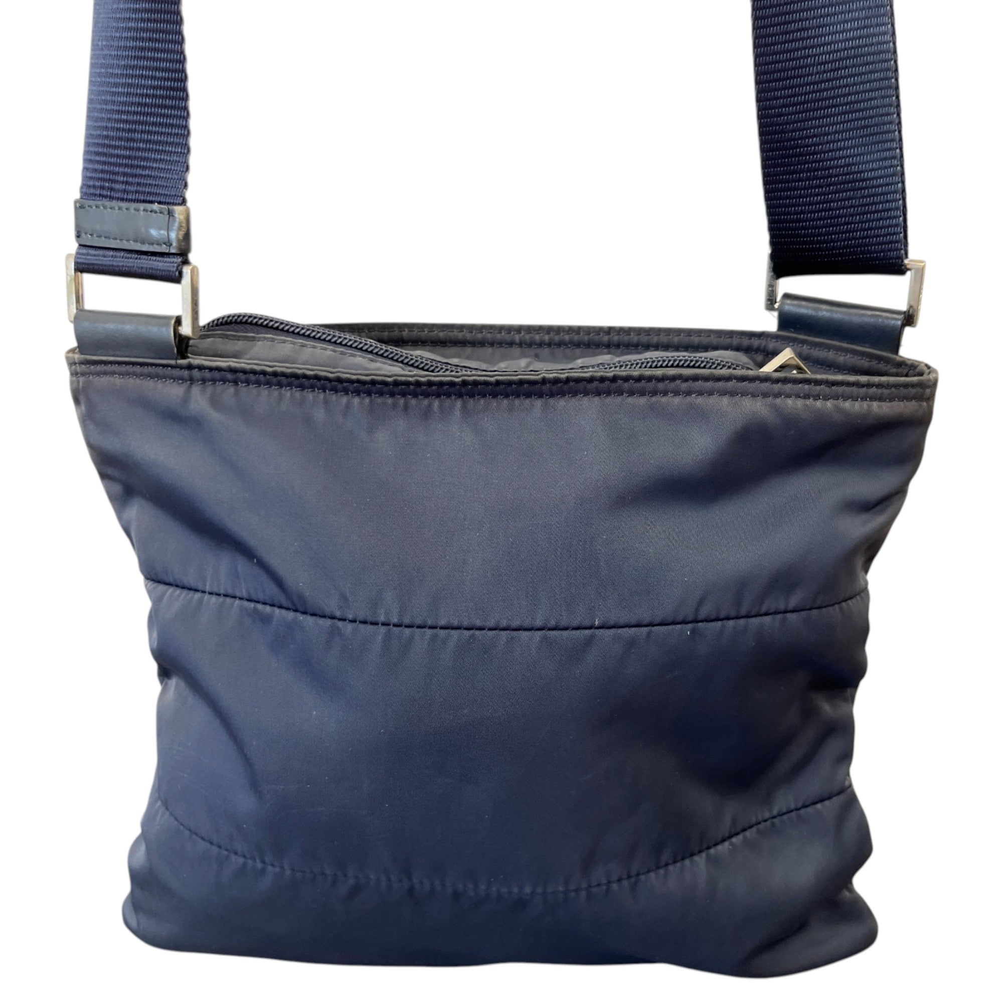 Women's Plaque Logo Messenger Bag Navy