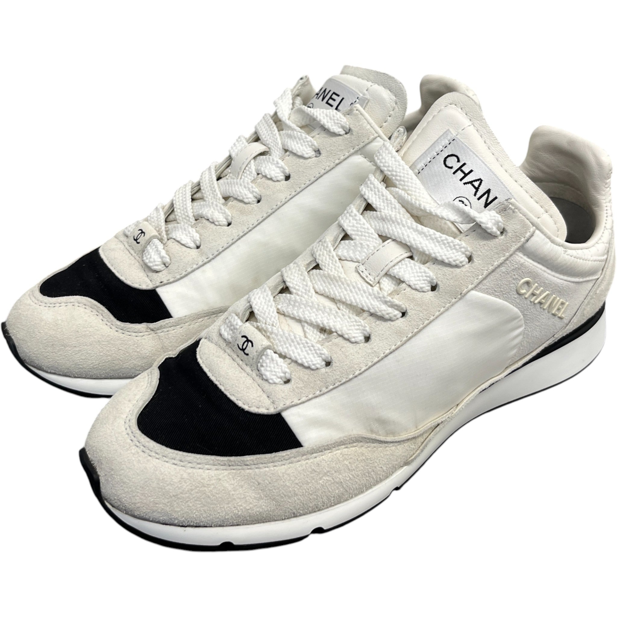 Women's Cc Logo Low Trainers White Size EU 36 / UK 3