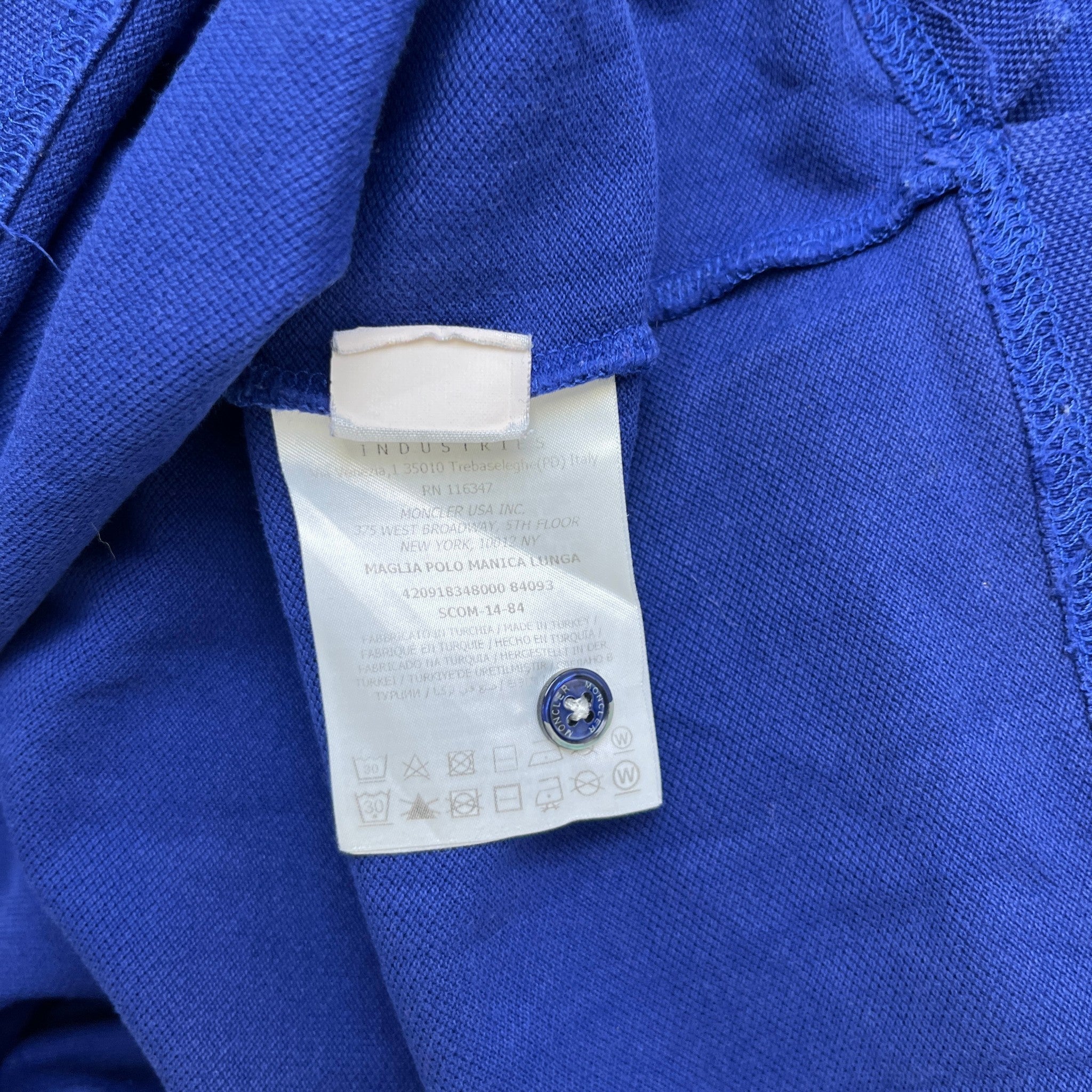 Men's Maglia Polo Shirt Blue Size XL