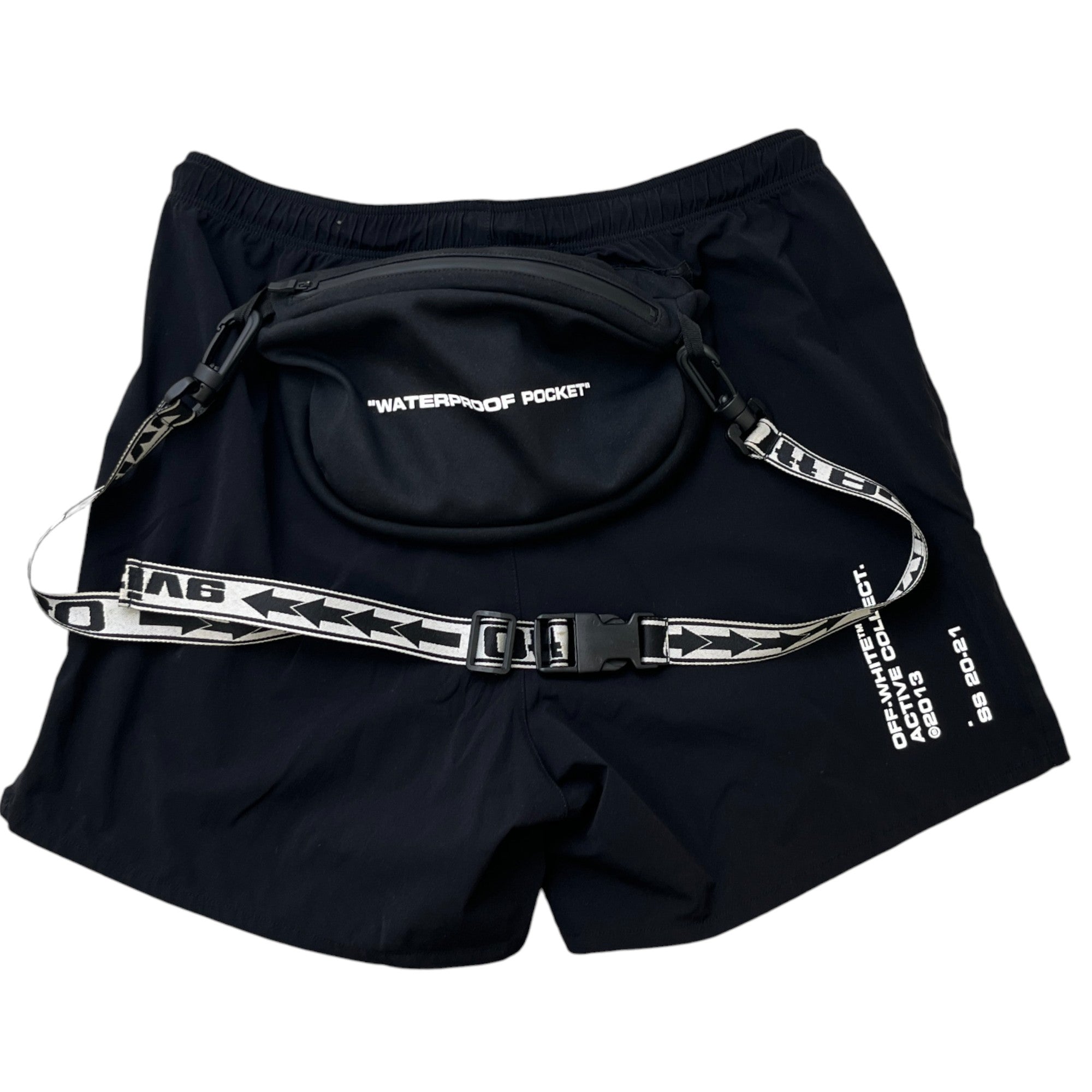 Men's Active Removable Pouch Shorts Black Size M