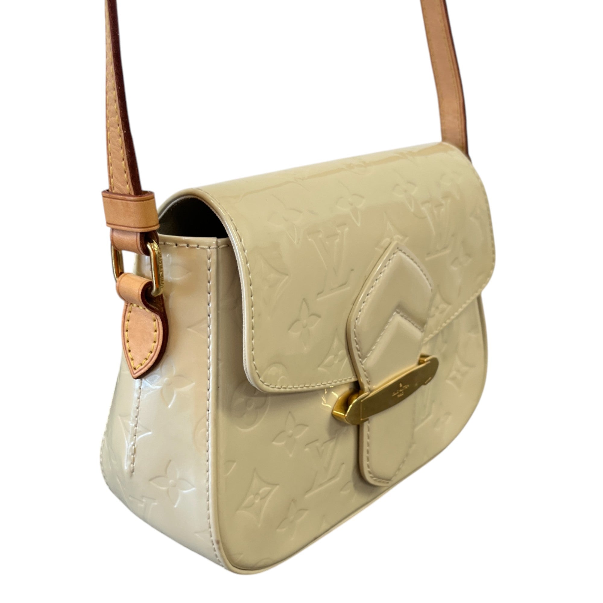 Women's Monogram Vernis Bellflower Gm Bag Cream