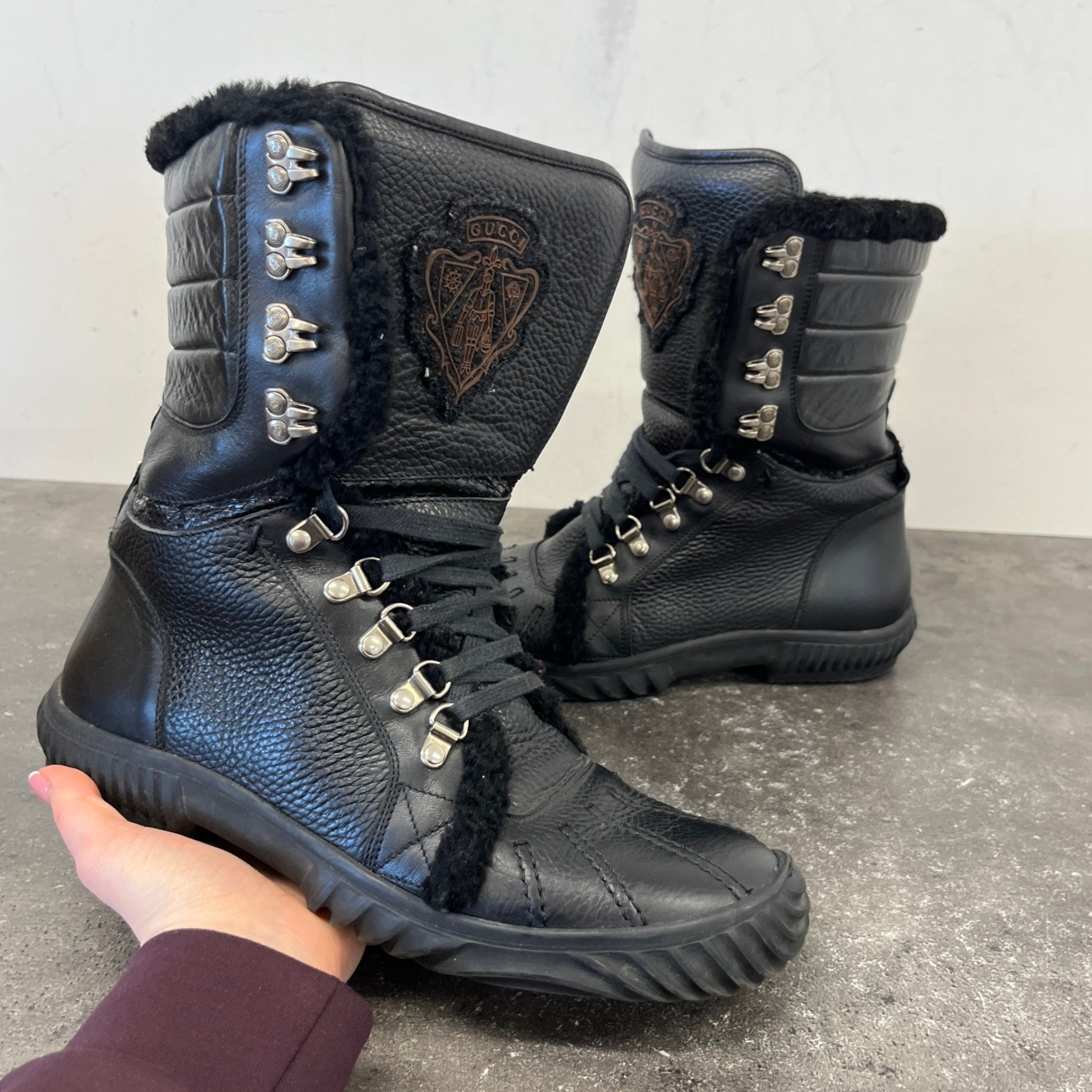 Men's 40 Below Fur Trimmed Boots Black Size EU 40.5 / UK 6.5