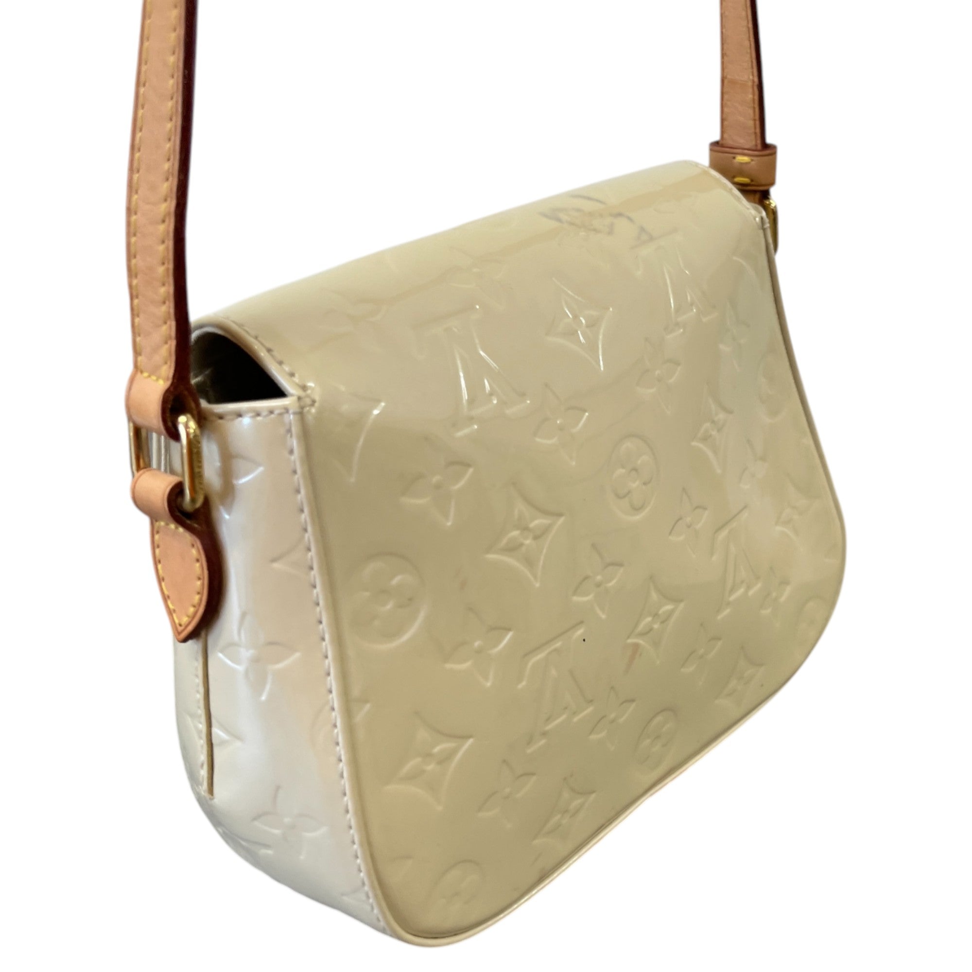 Women's Monogram Vernis Bellflower Gm Bag Cream