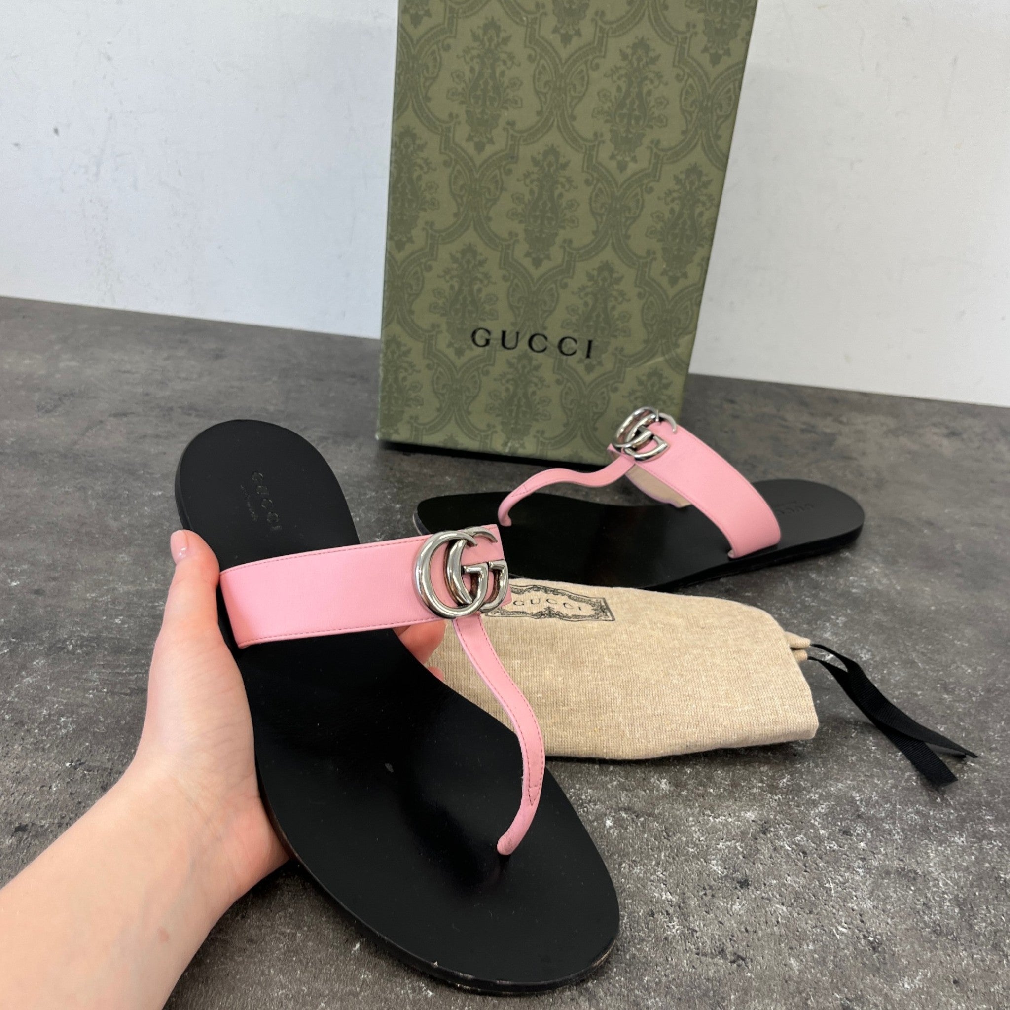 Women's Gg Marmont Sandals Pink Size EU 39 / UK 6