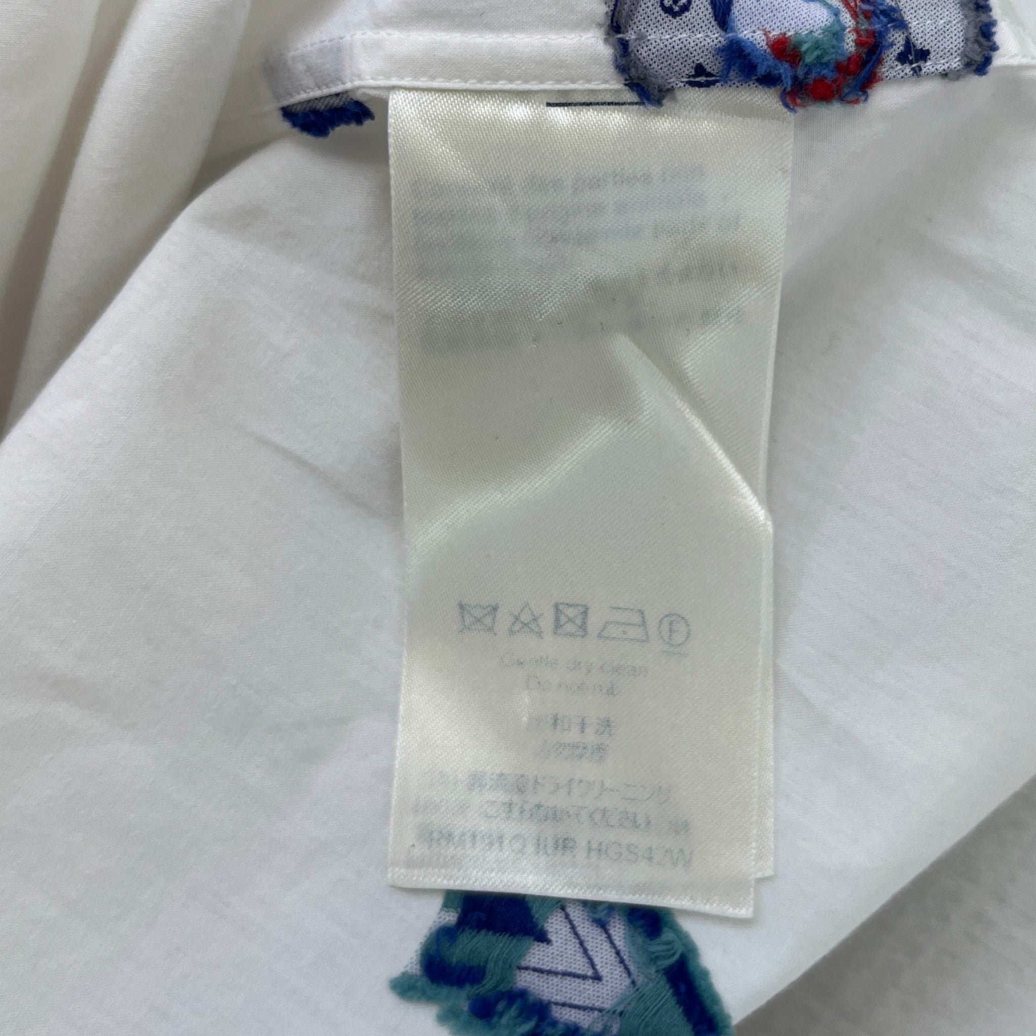 Men's Space Logo Long Sleeve Shirt White Size M