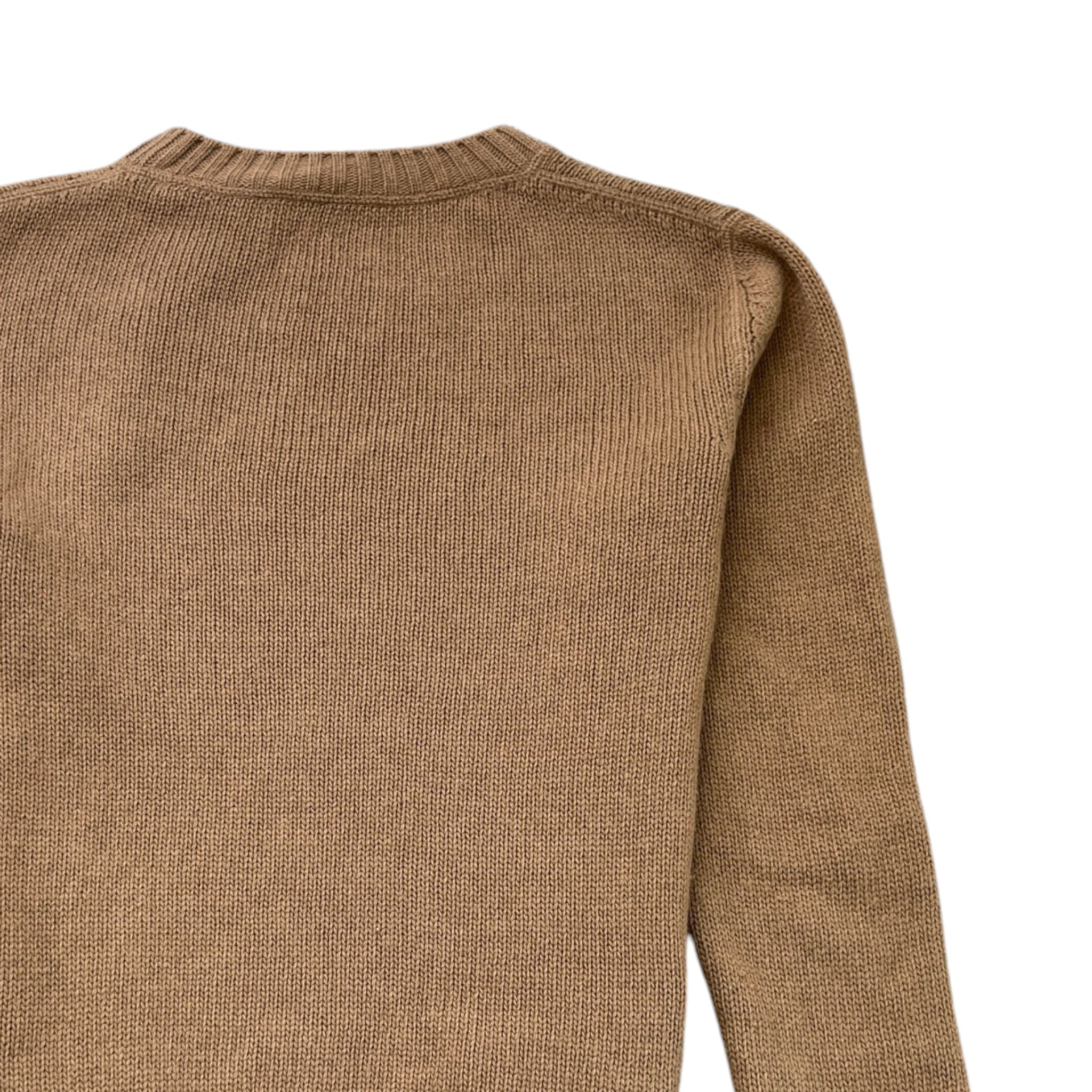 Women's Embroidered Logo Sweatshirt Beige Size S