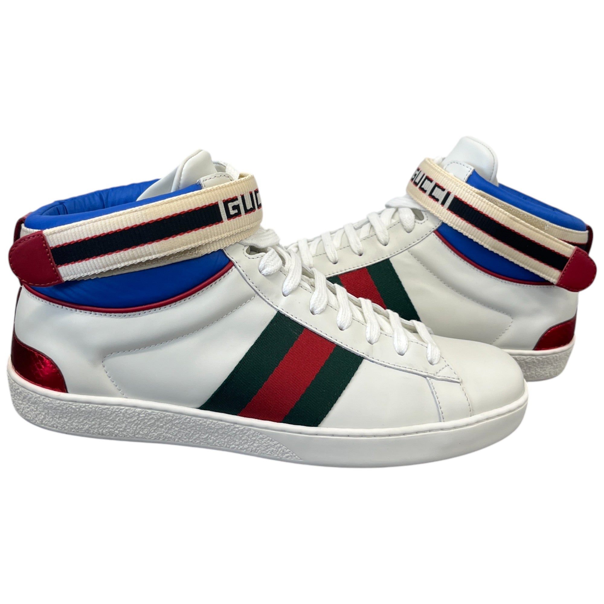 Men's Ace Stripe High Trainers White Size EU 41 / UK 7
