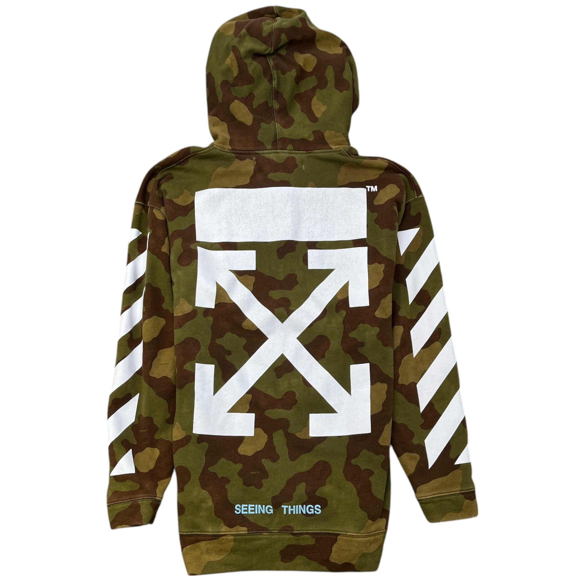 Men's Arrow Logo Hoodie Khaki Size XS