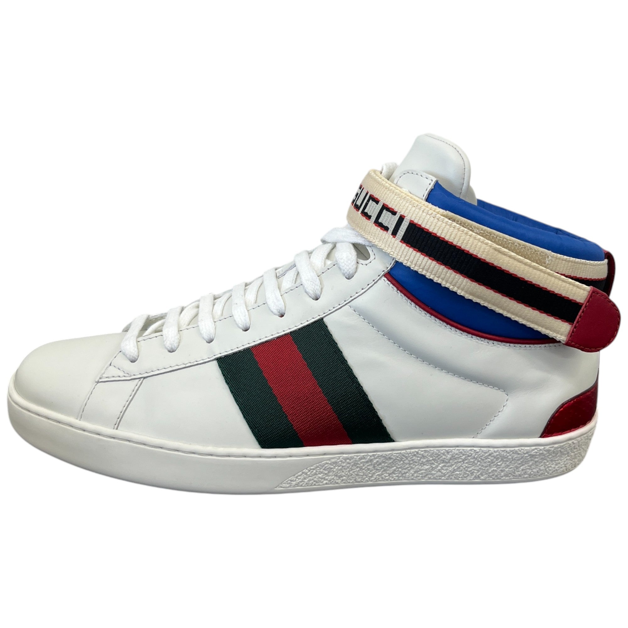 Men's Ace Stripe High Trainers White Size EU 41 / UK 7