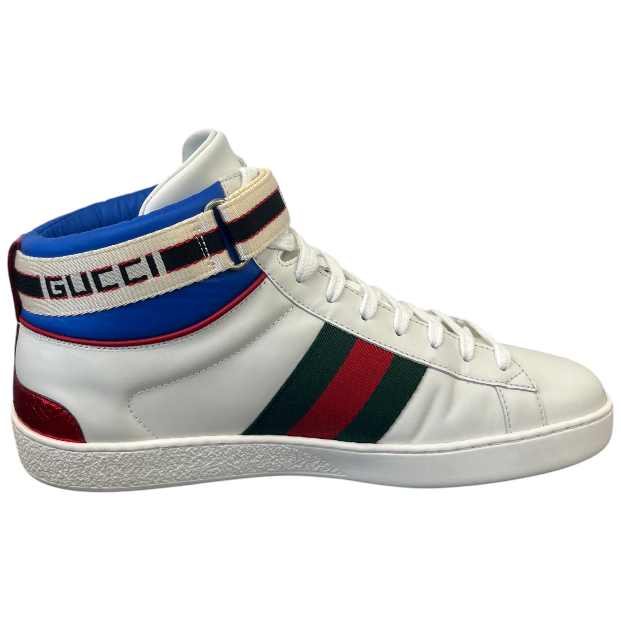 Men's Ace Stripe High Trainers White Size EU 41 / UK 7