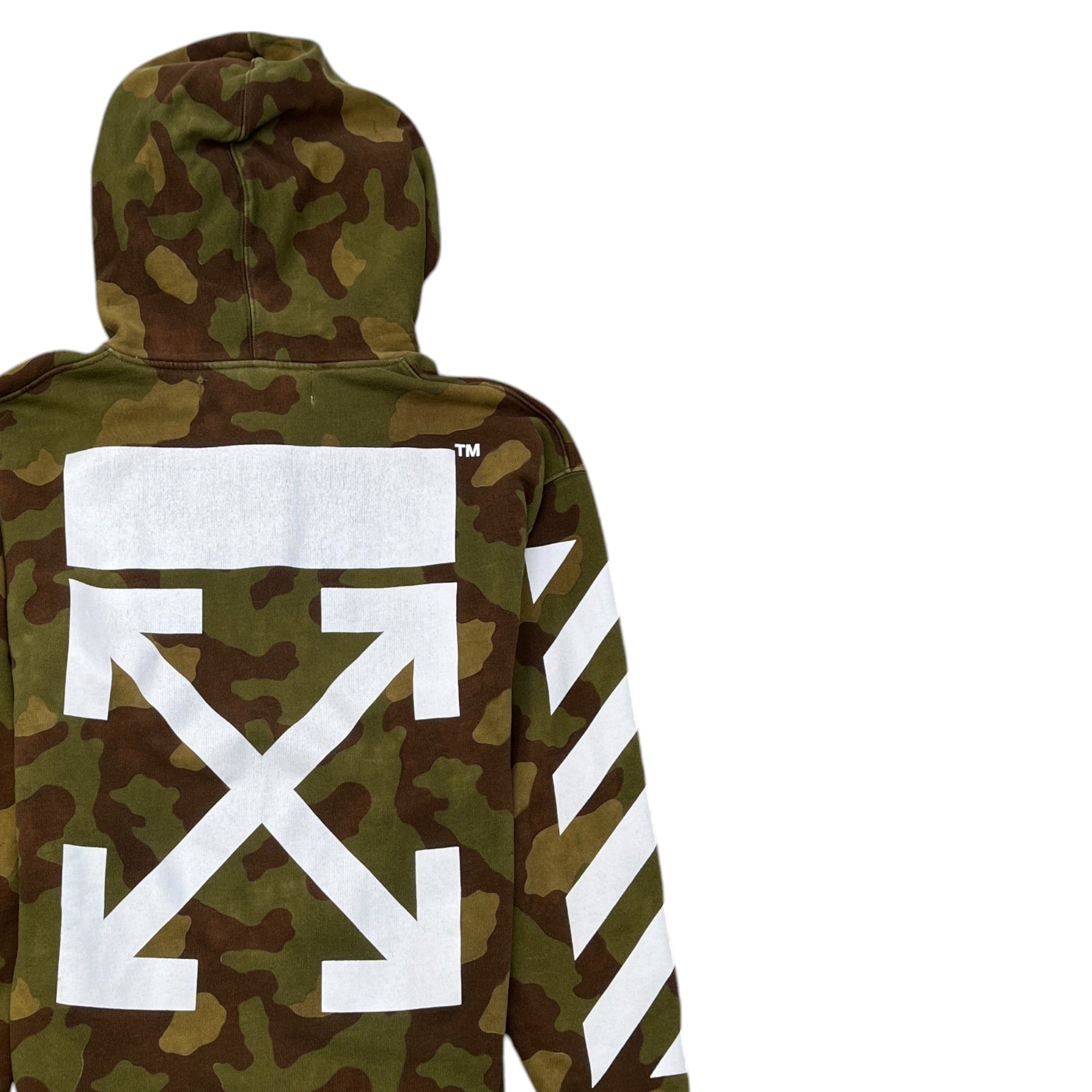 Men's Arrow Logo Hoodie Khaki Size XS