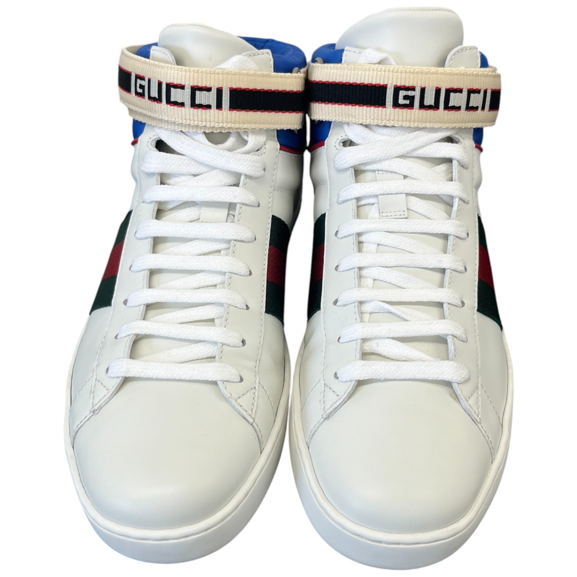 Men's Ace Stripe High Trainers White Size EU 41 / UK 7