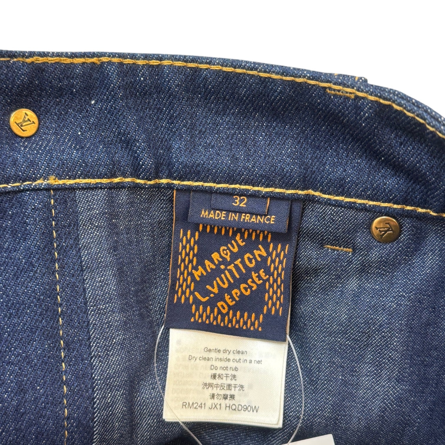 Men's Embroidered Signature Ss24 Shorts Blue Size Waist 32"
