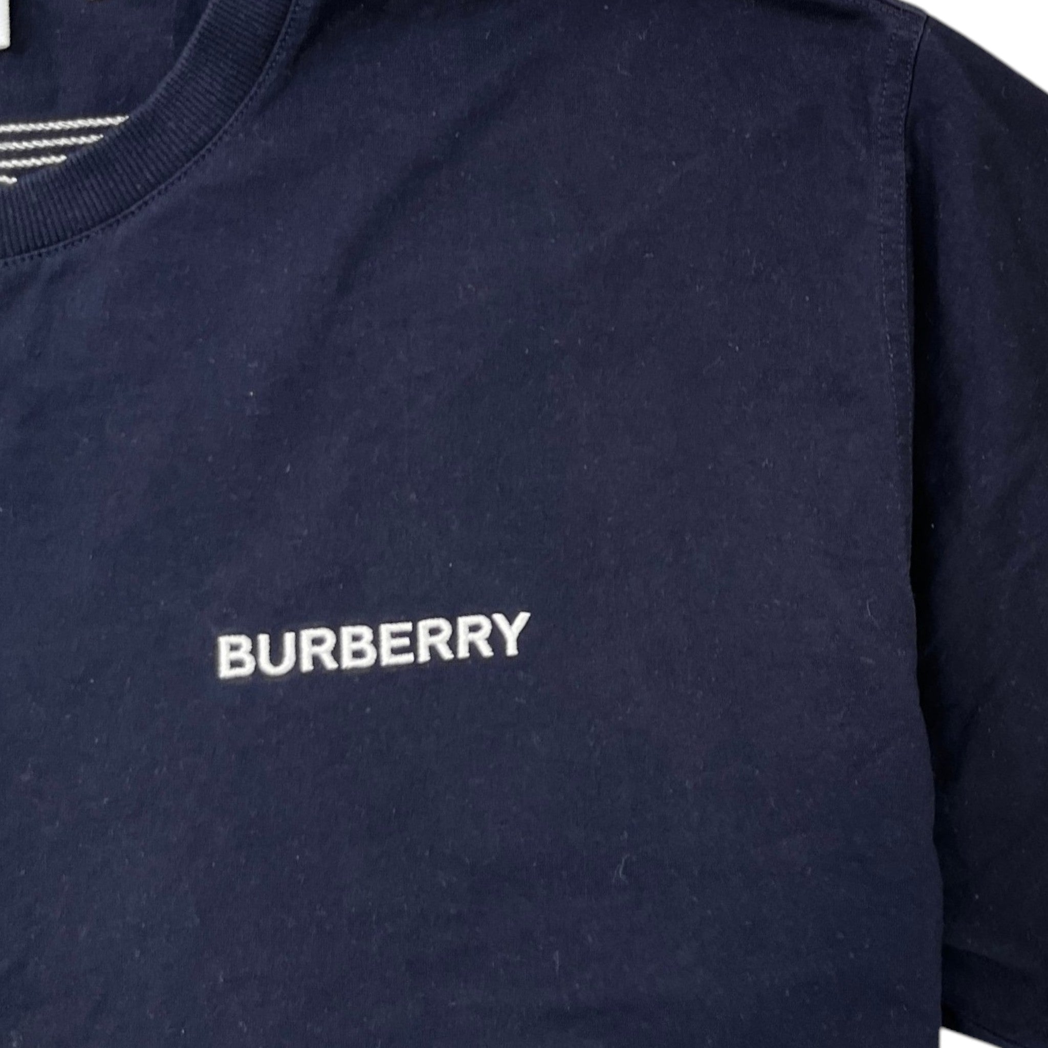 Men's Embroidered Logo T-Shirt Navy Size L