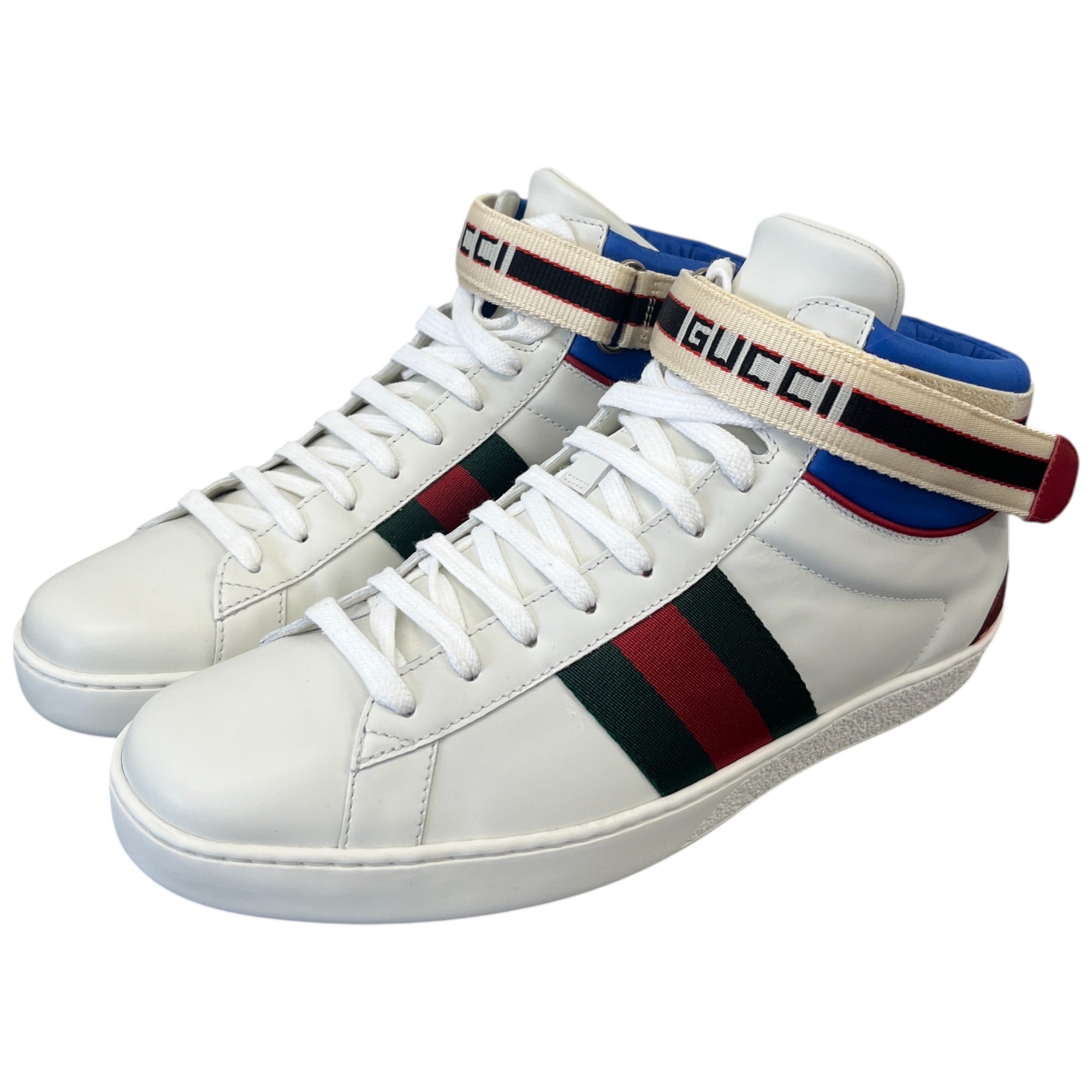 Men's Ace Stripe High Trainers White Size EU 41 / UK 7