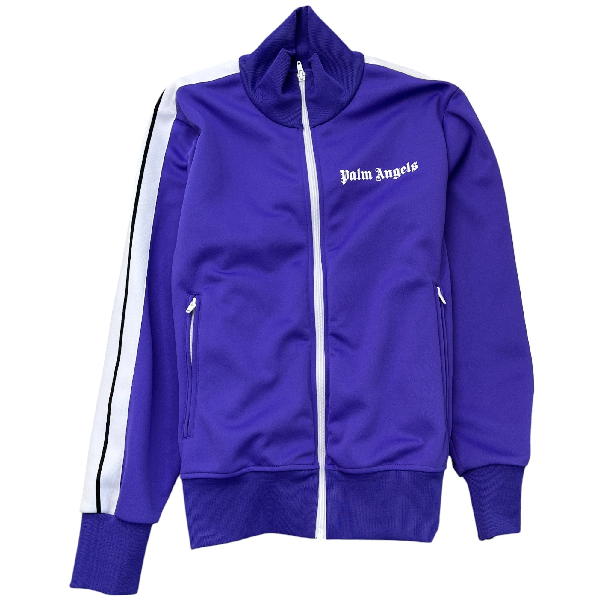 Men's Printed Logo Track Jacket Purple Size S