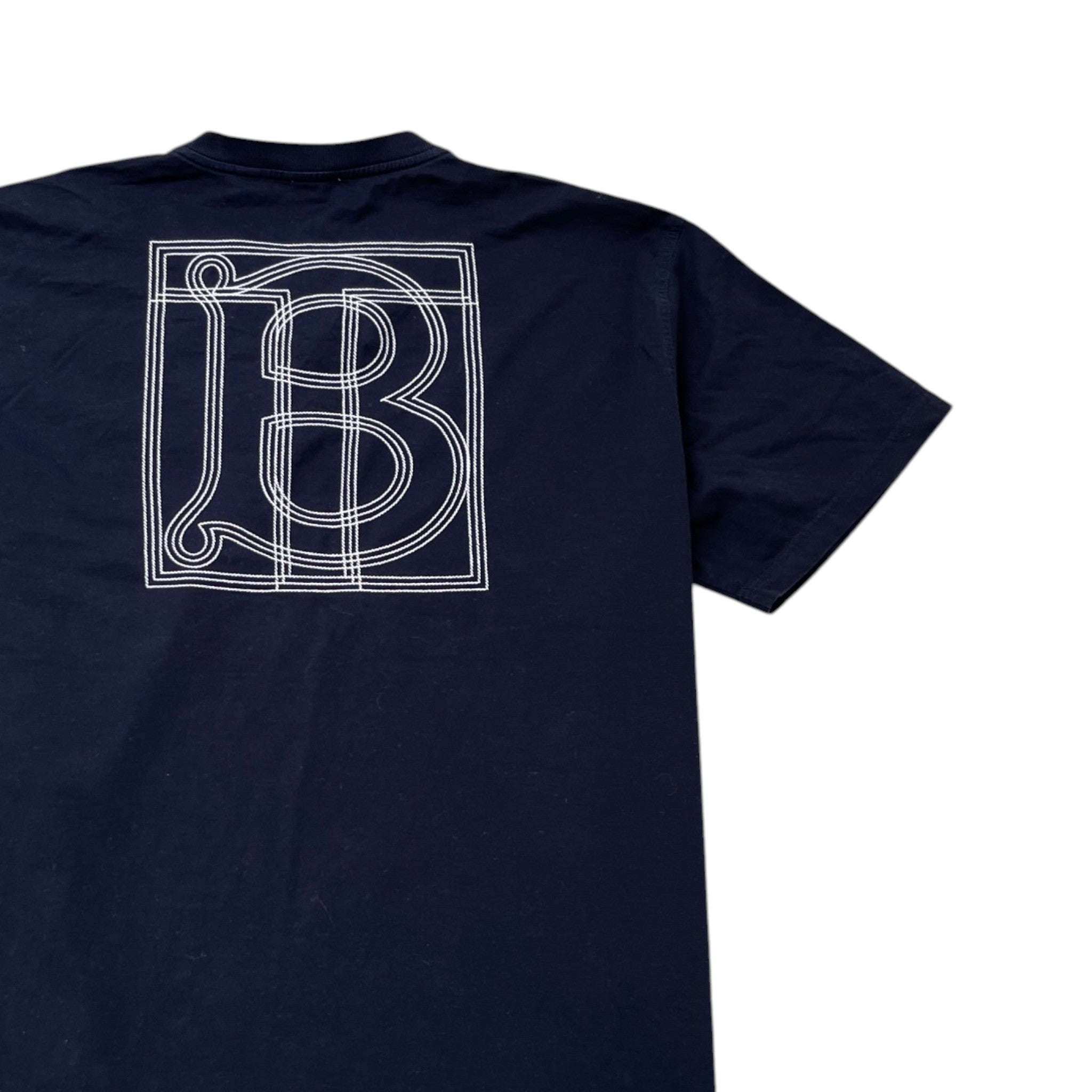 Men's Embroidered Logo T-Shirt Navy Size L