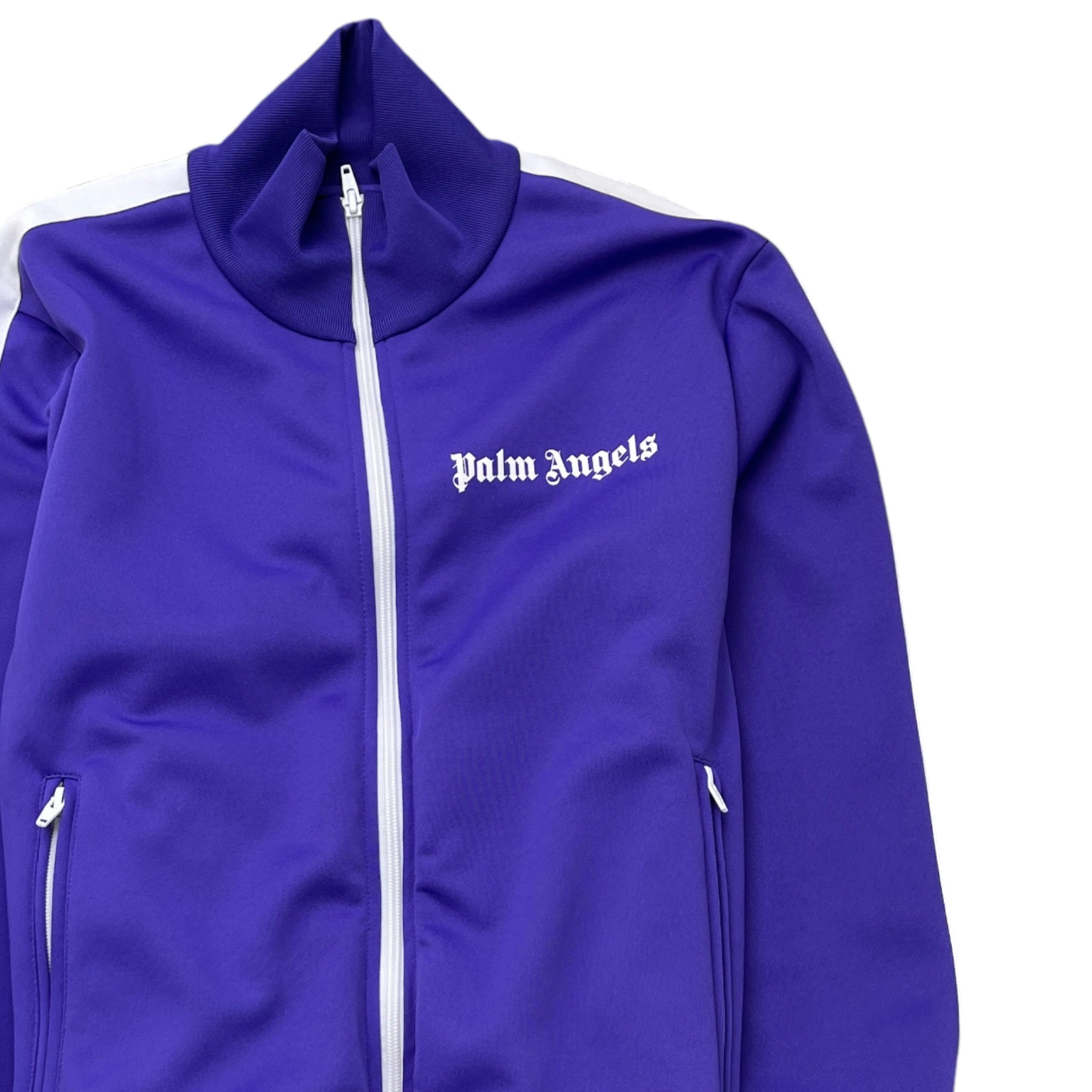 Men's Printed Logo Track Jacket Purple Size S