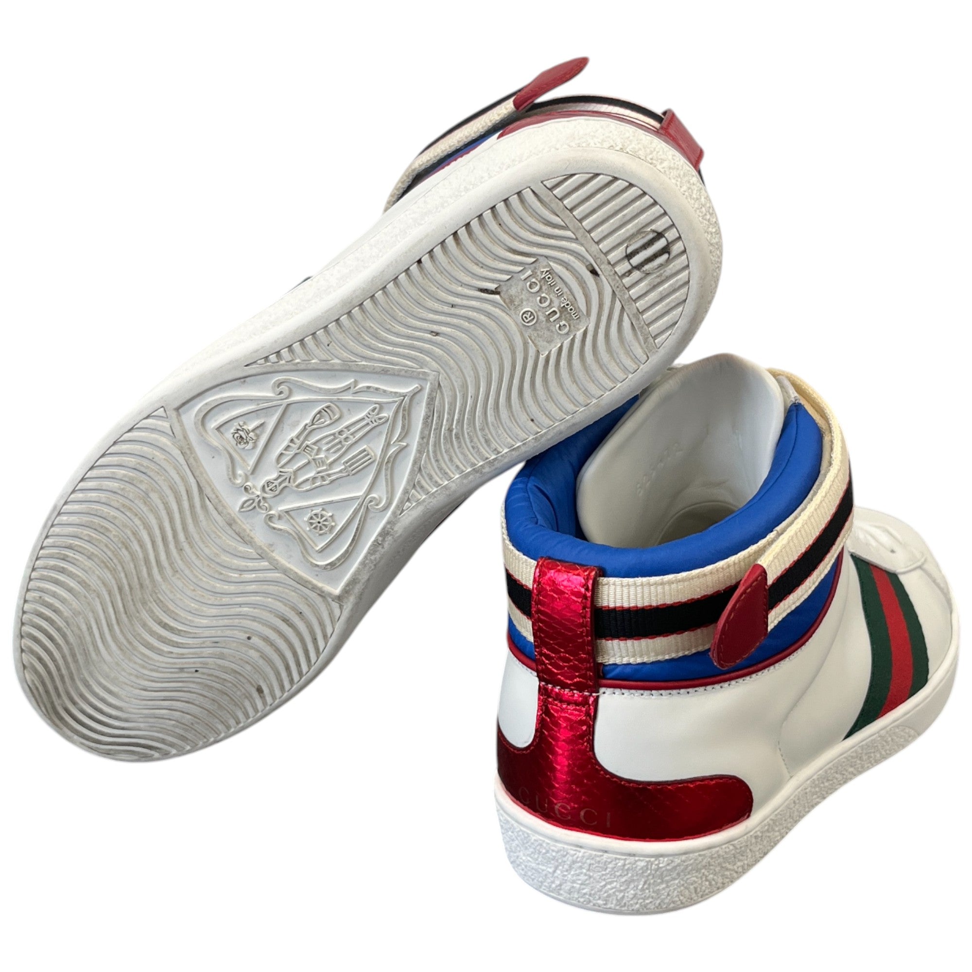 Men's Ace Stripe High Trainers White Size EU 41 / UK 7