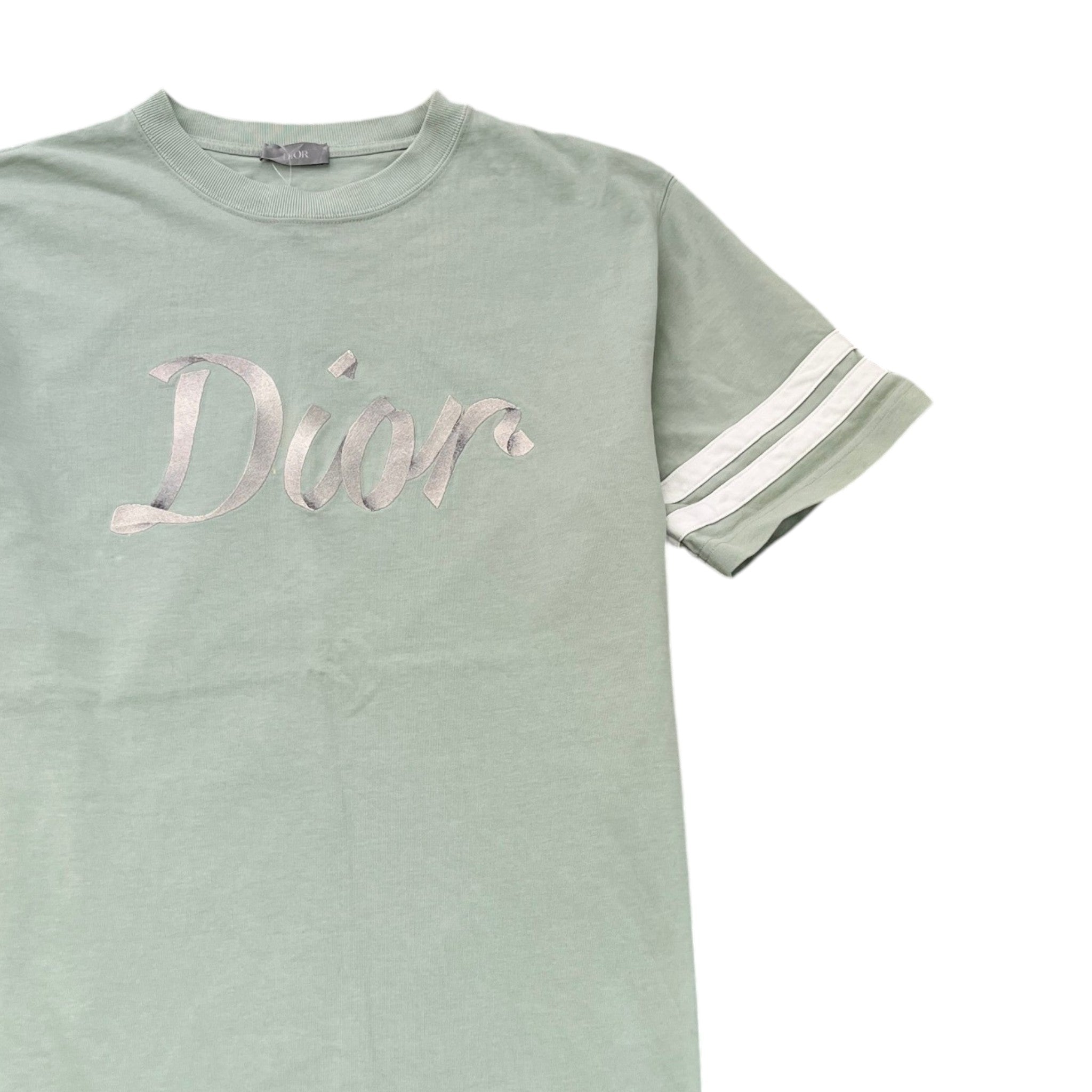 Men's Embroidered Logo Varisty T-Shirt Green Size L