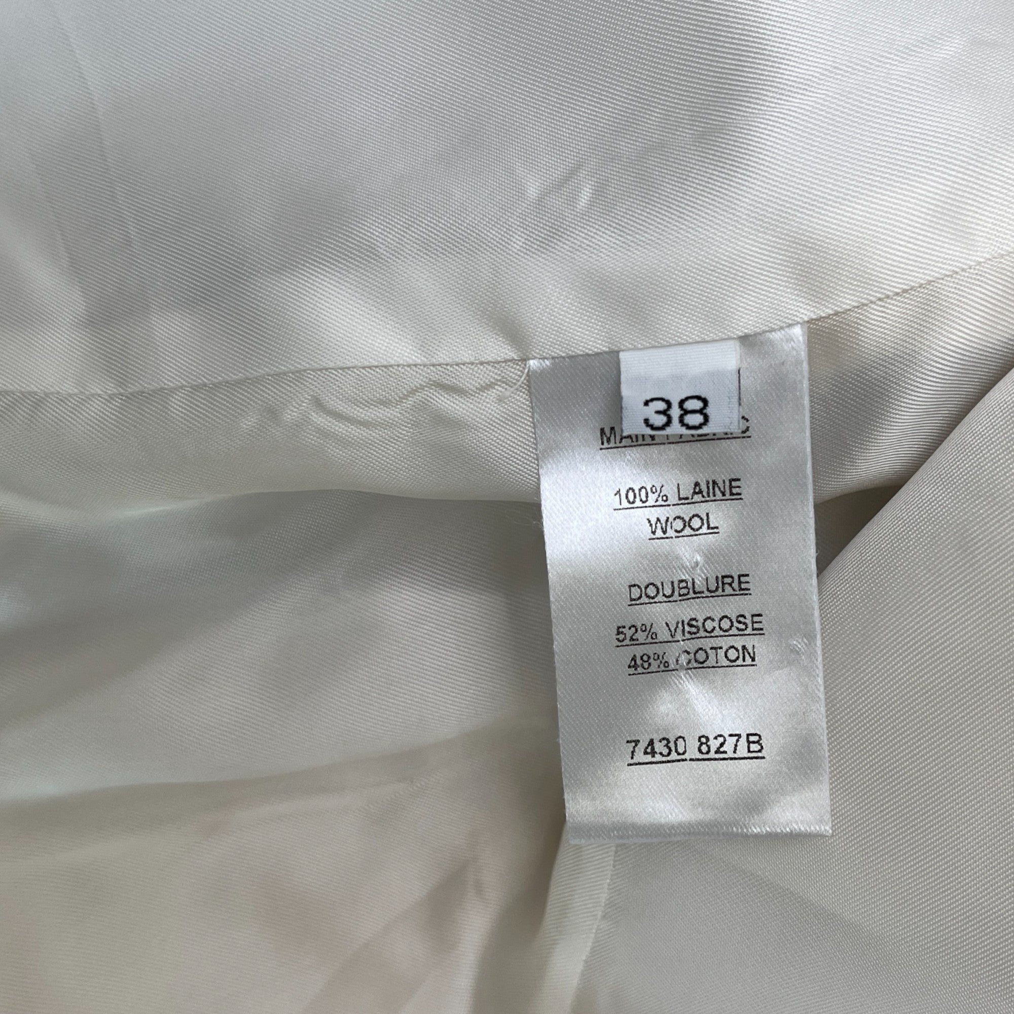 Women's Satin Trim Blazer Jacket Cream Size IT 38 / UK 6