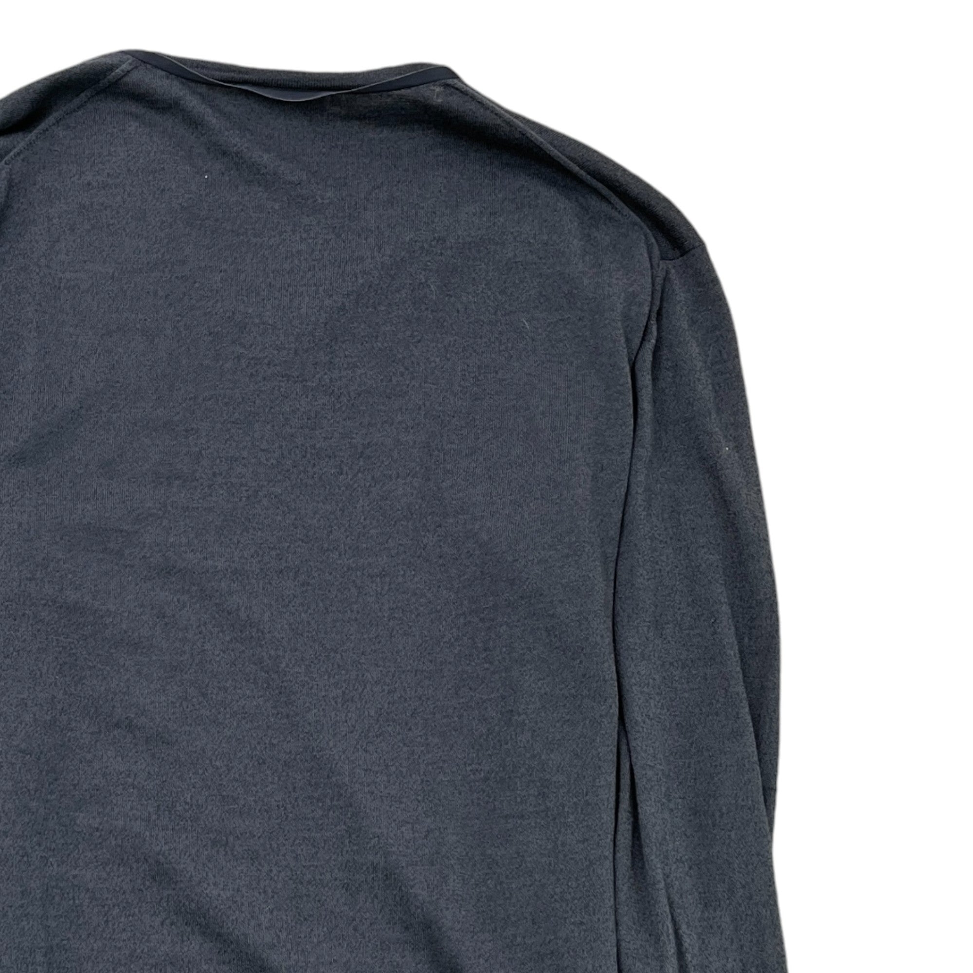 Men's V Neck Jumper Grey Size L