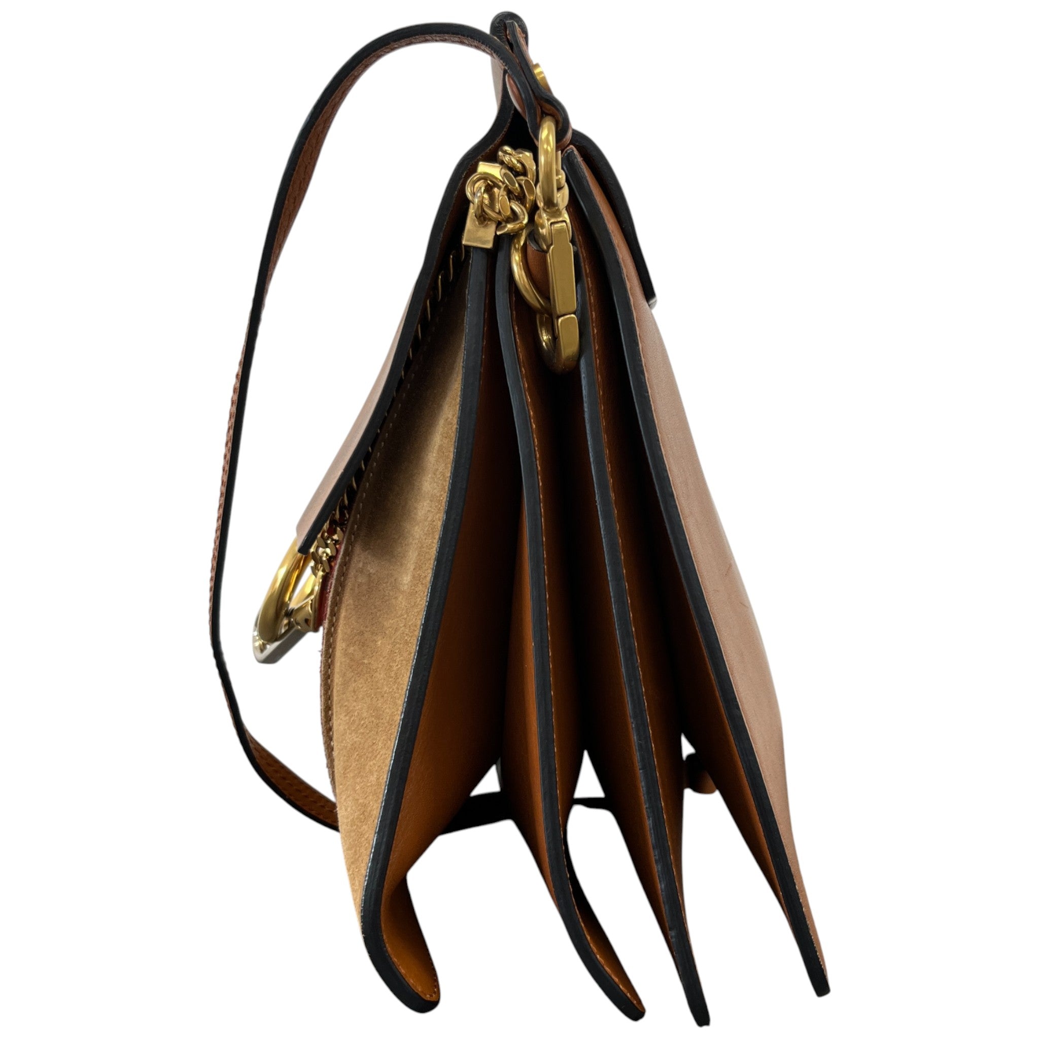 Women's Suede Patchwork Faye Bag Brown