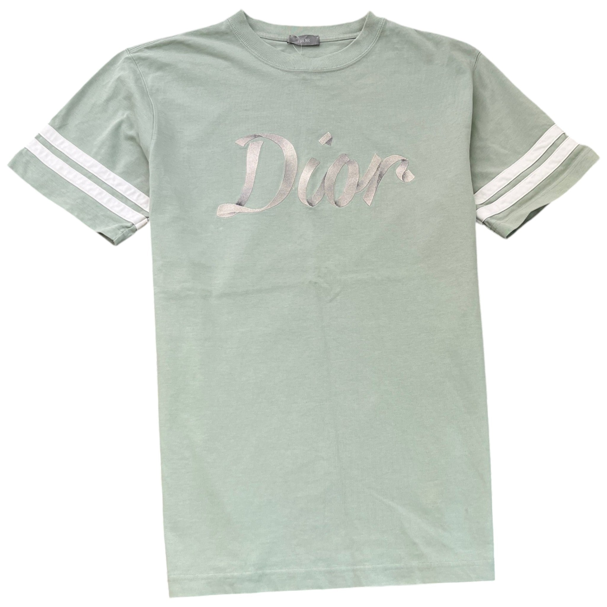 Men's Embroidered Logo Varisty T-Shirt Green Size L