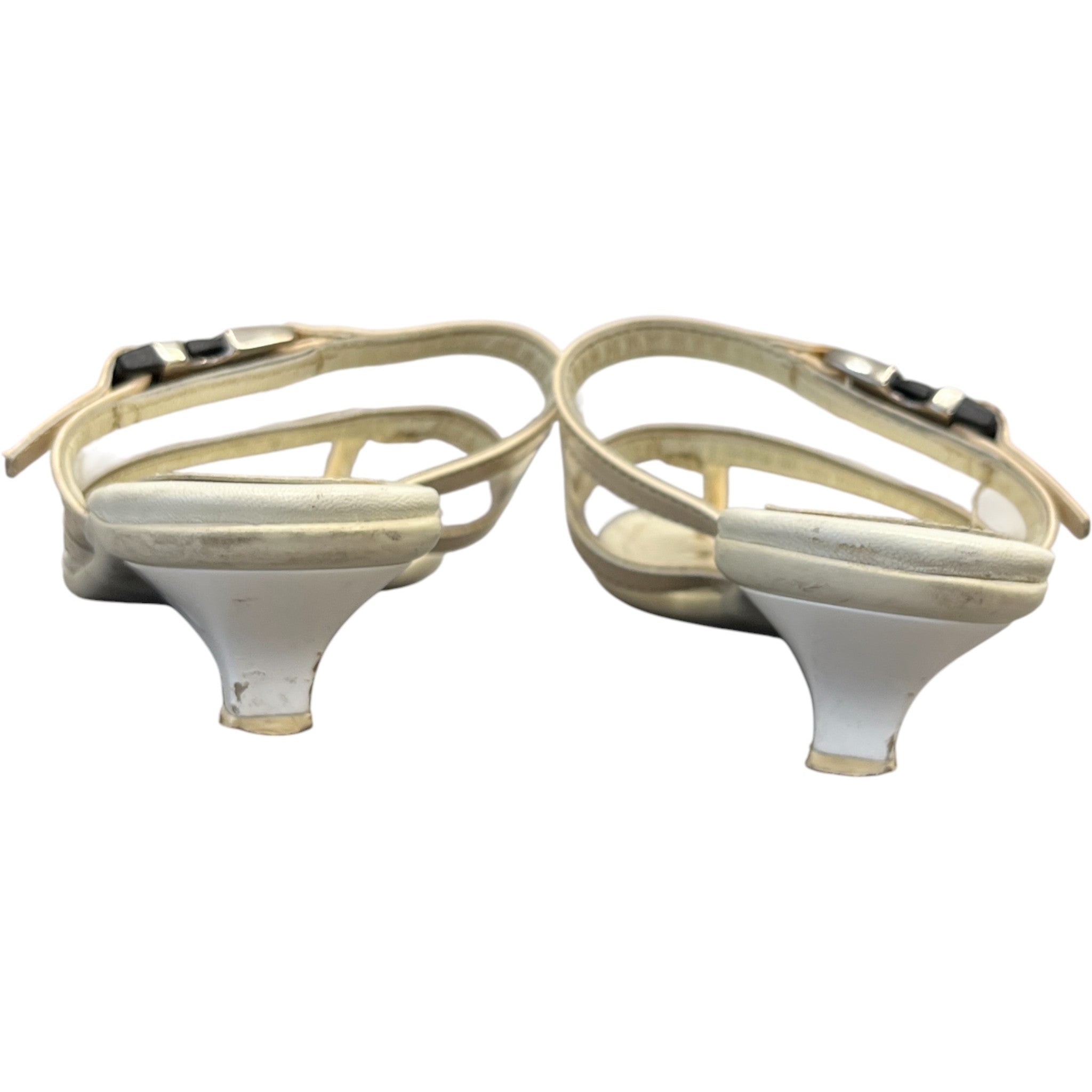 Women's Linear Rosa Pvc Kitten Heels White Size EU 36 / UK 3