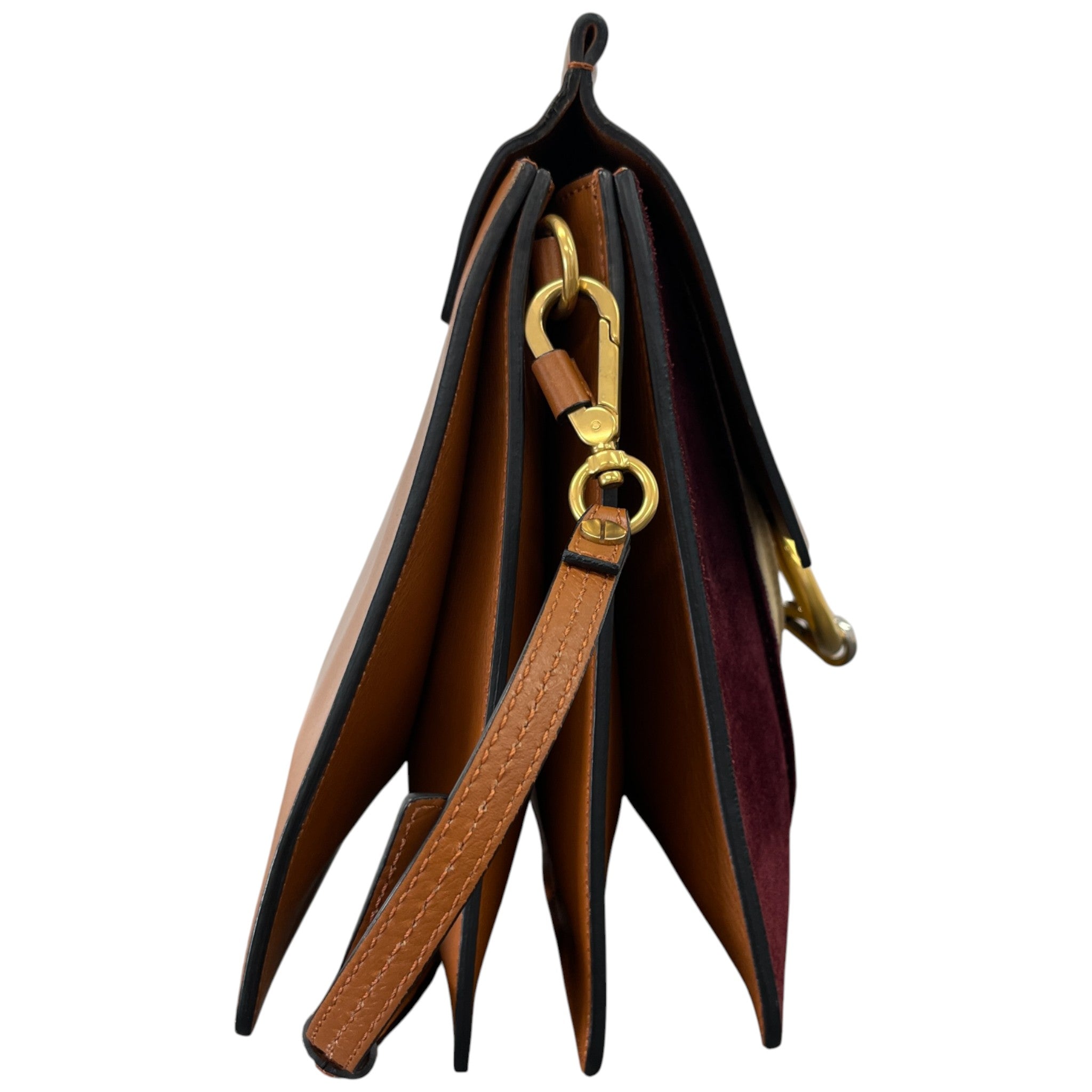 Women's Suede Patchwork Faye Bag Brown