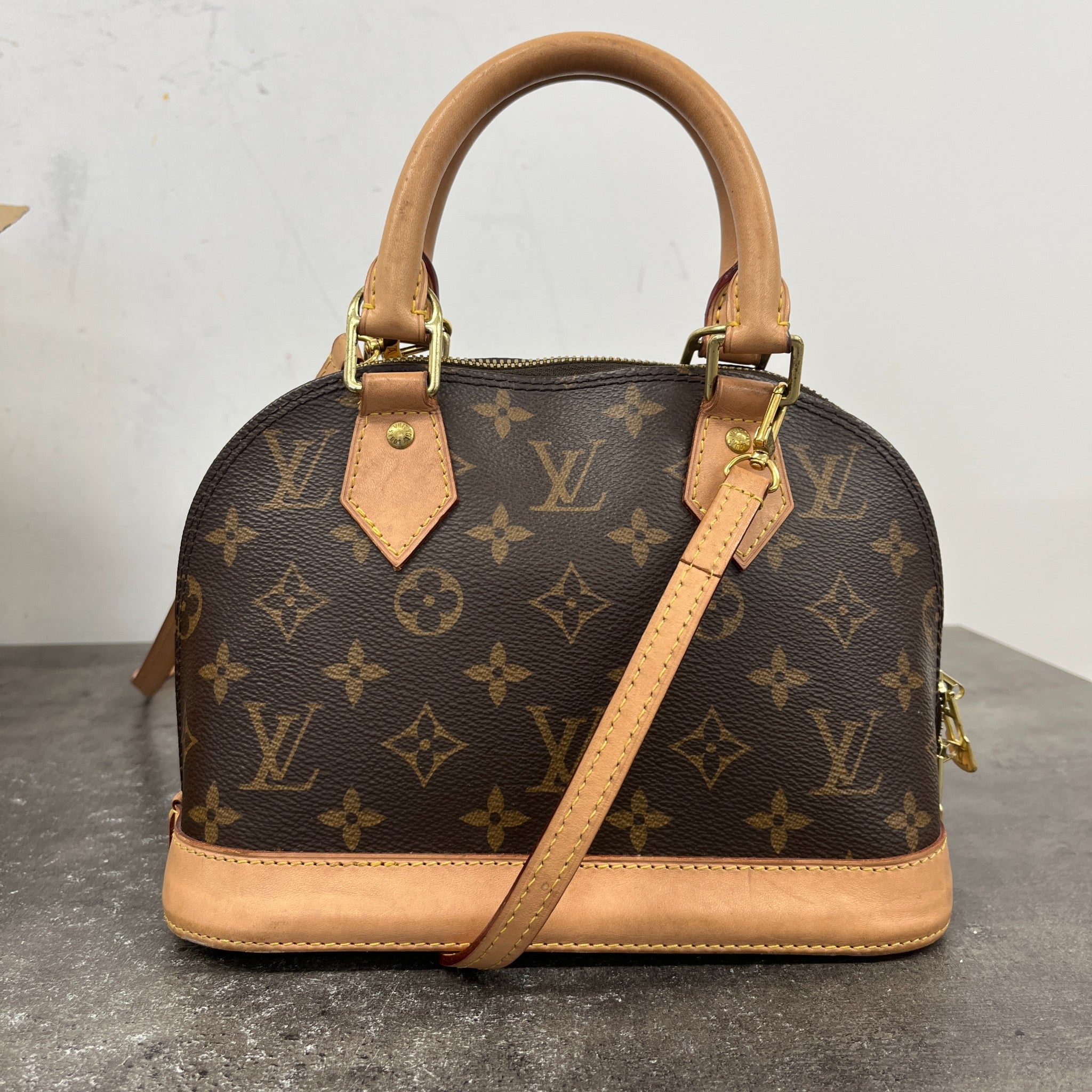 Women's Monogram Bb Alma Bag Brown