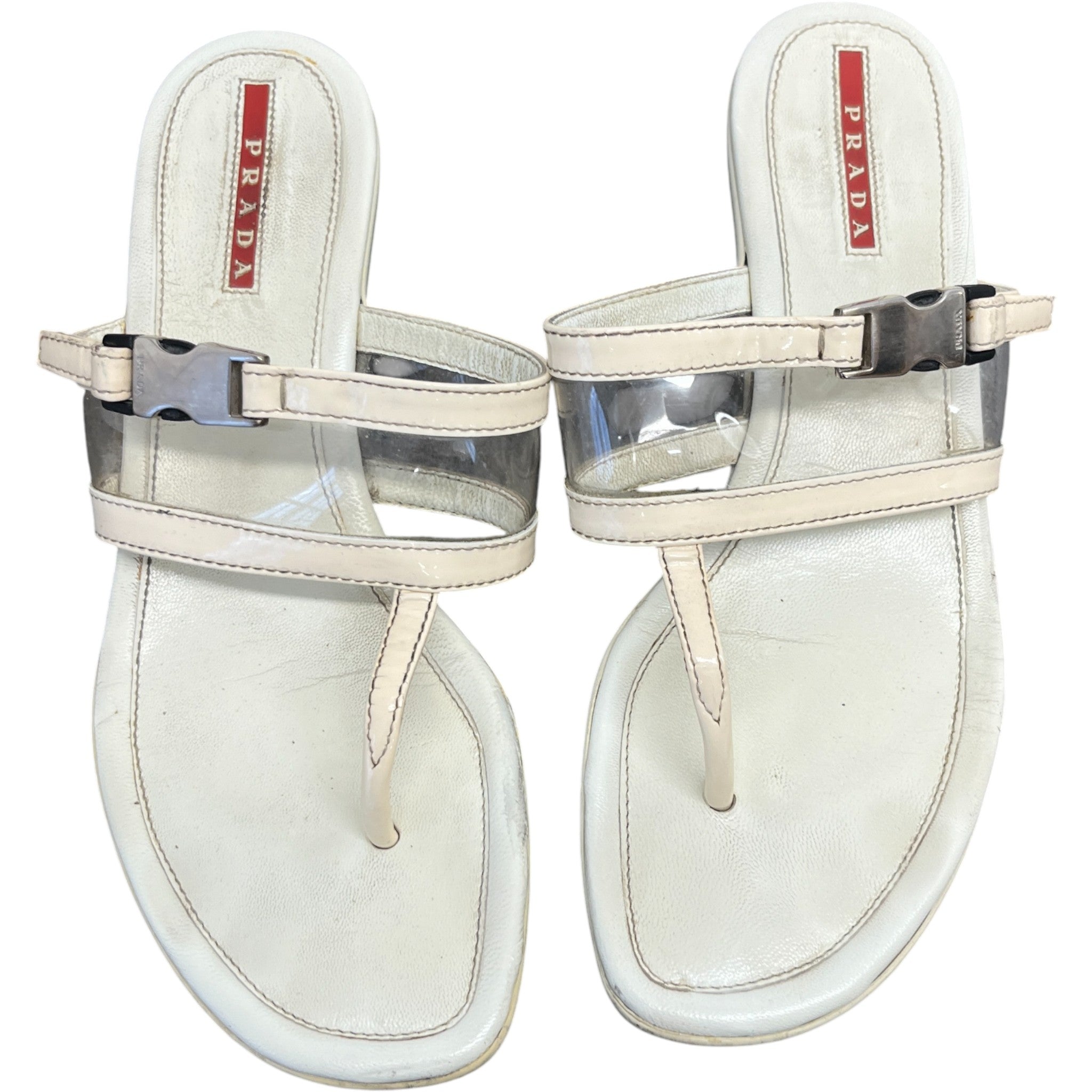 Women's Linear Rosa Pvc Kitten Heels White Size EU 36 / UK 3