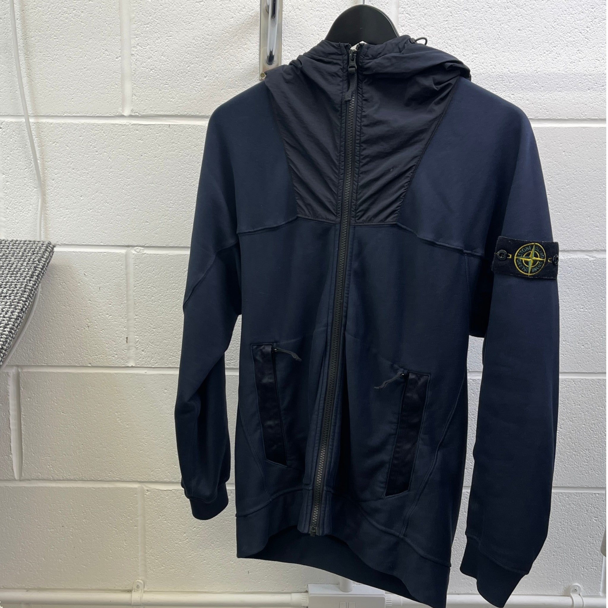 Men's Applique Logo Jacket Navy Size S