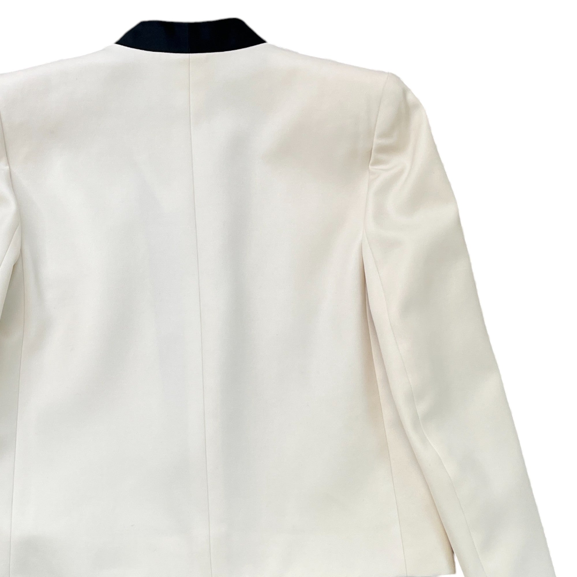 Women's Satin Trim Blazer Jacket Cream Size IT 38 / UK 6