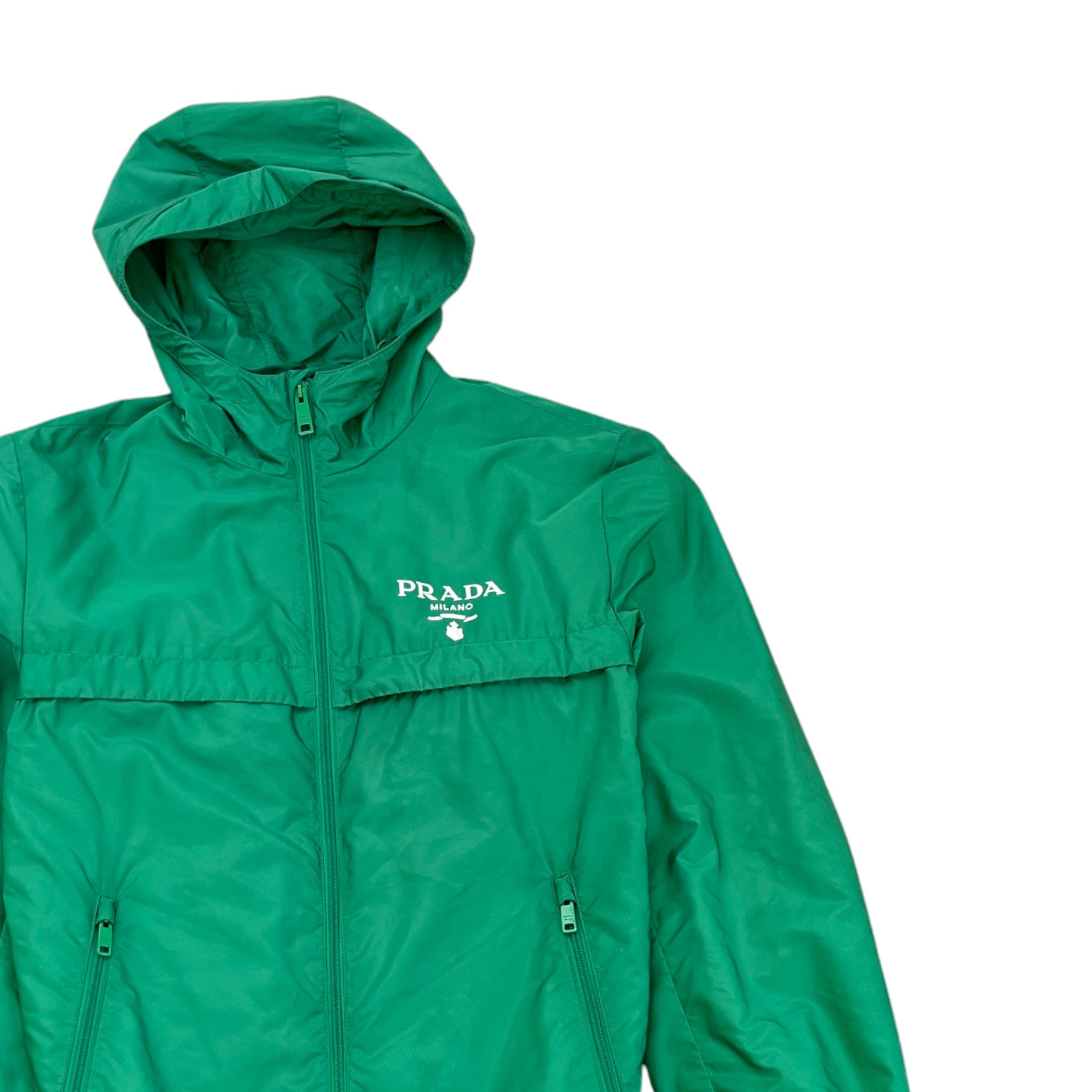 Men's Logo Print Windbreaker Green Size IT 50 / L