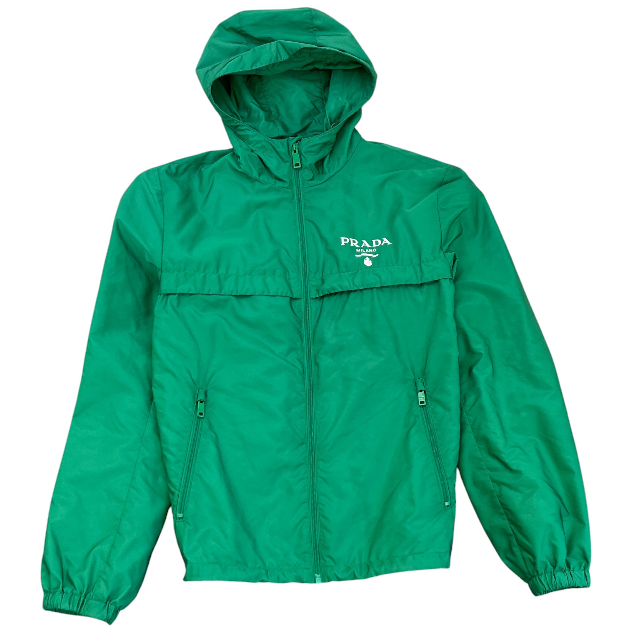 Men's Logo Print Windbreaker Green Size IT 50 / L