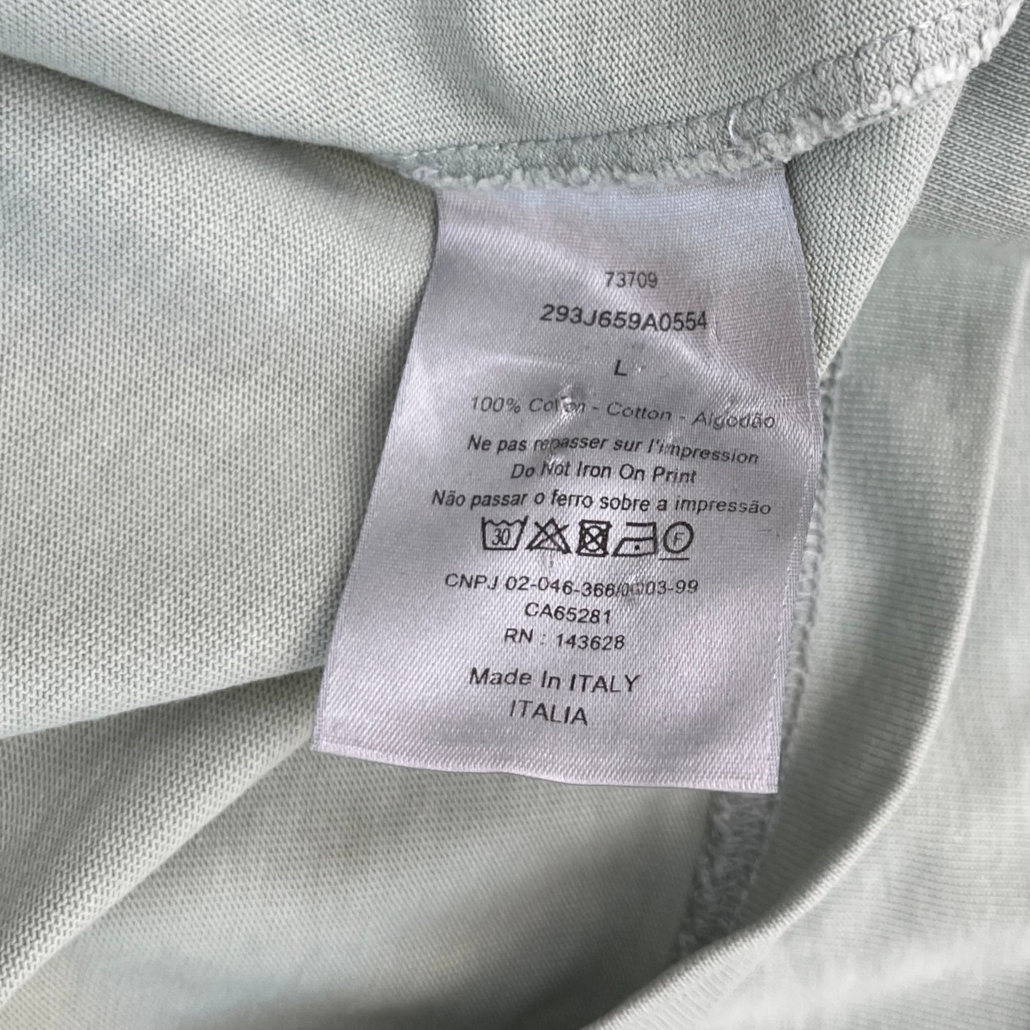 Men's Embroidered Logo Varisty T-Shirt Green Size L