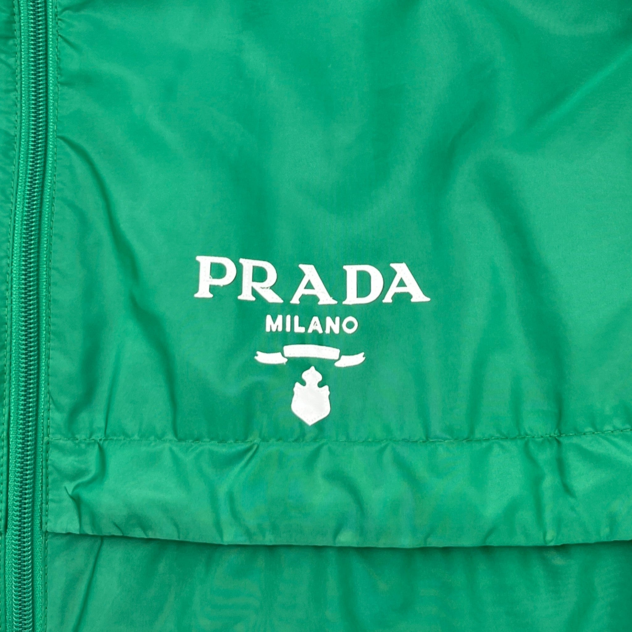 Men's Logo Print Windbreaker Green Size IT 50 / L