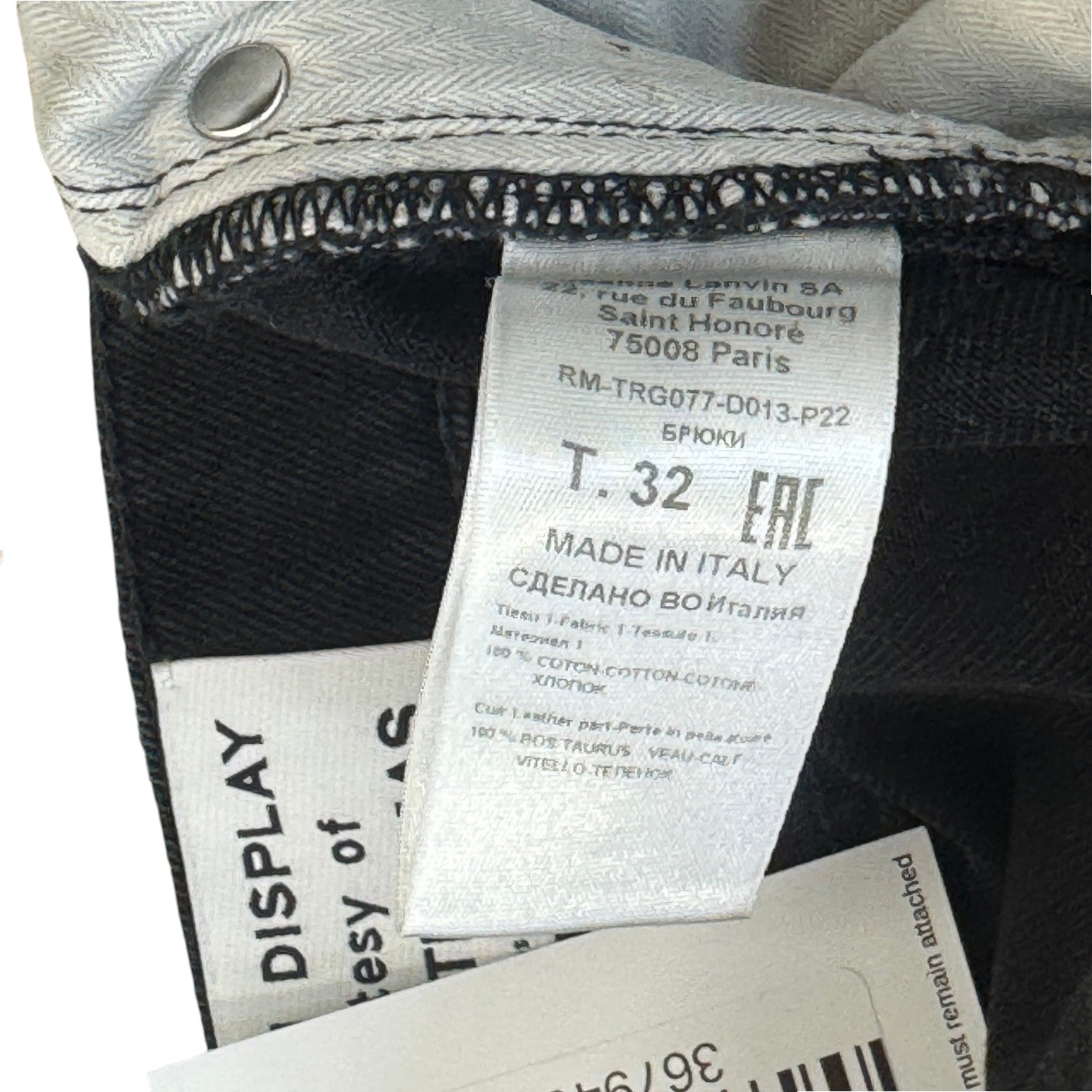 Men's X Gallery Dept Jeans Black Size Waist 32"